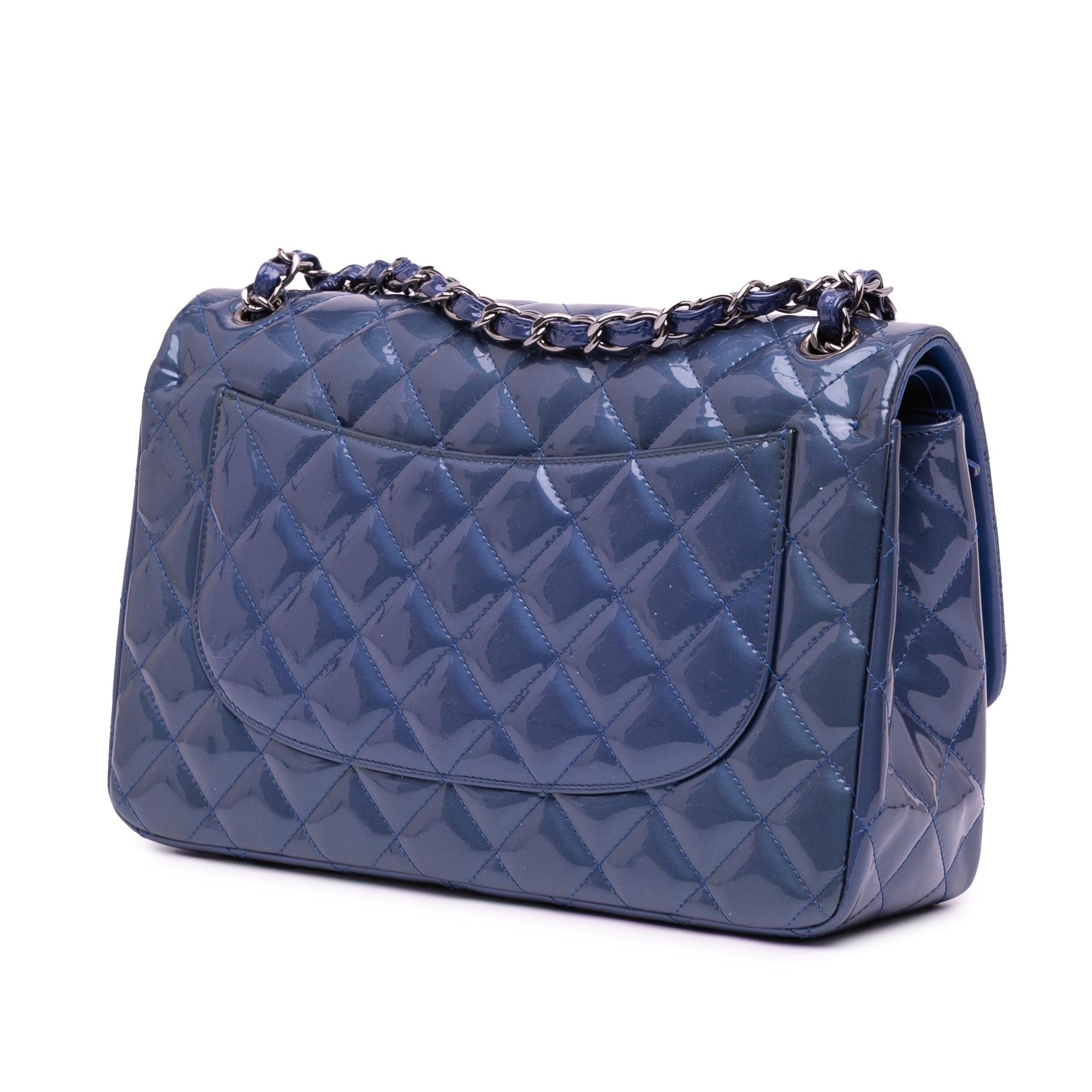 Chanel Jumbo Classic Patent Double Flap