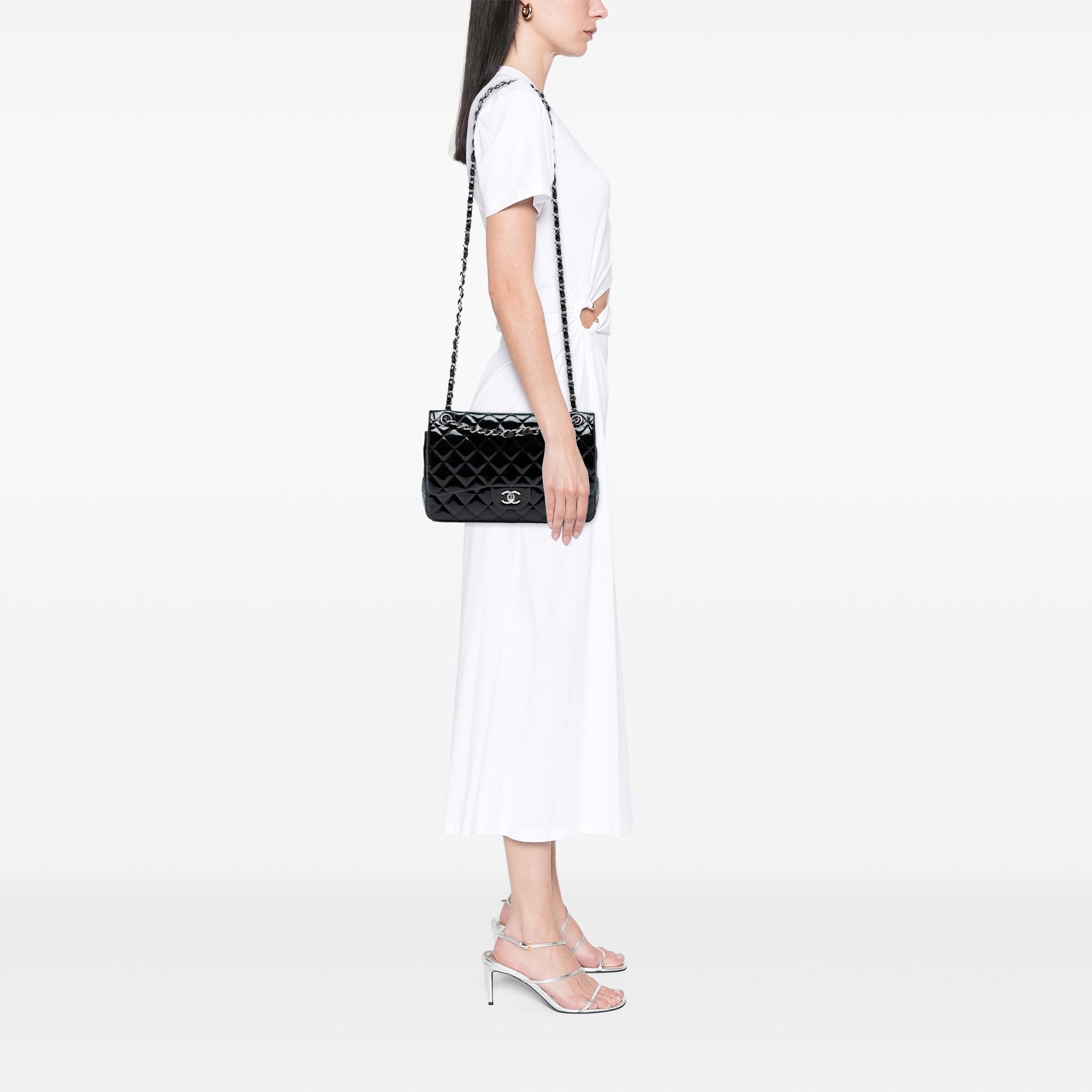 Chanel Jumbo Classic Patent Double Flap