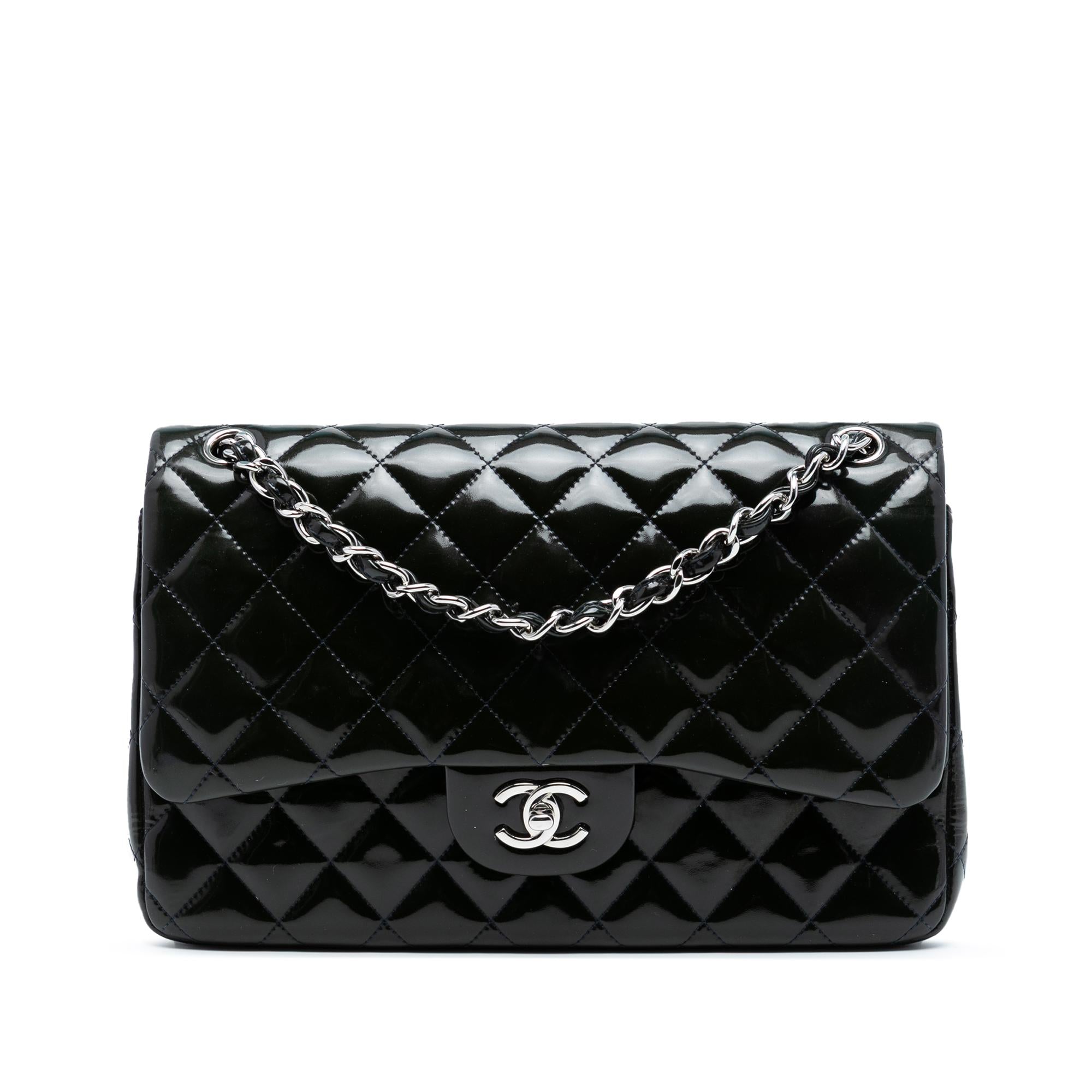 Chanel Jumbo Classic Patent Double Flap
