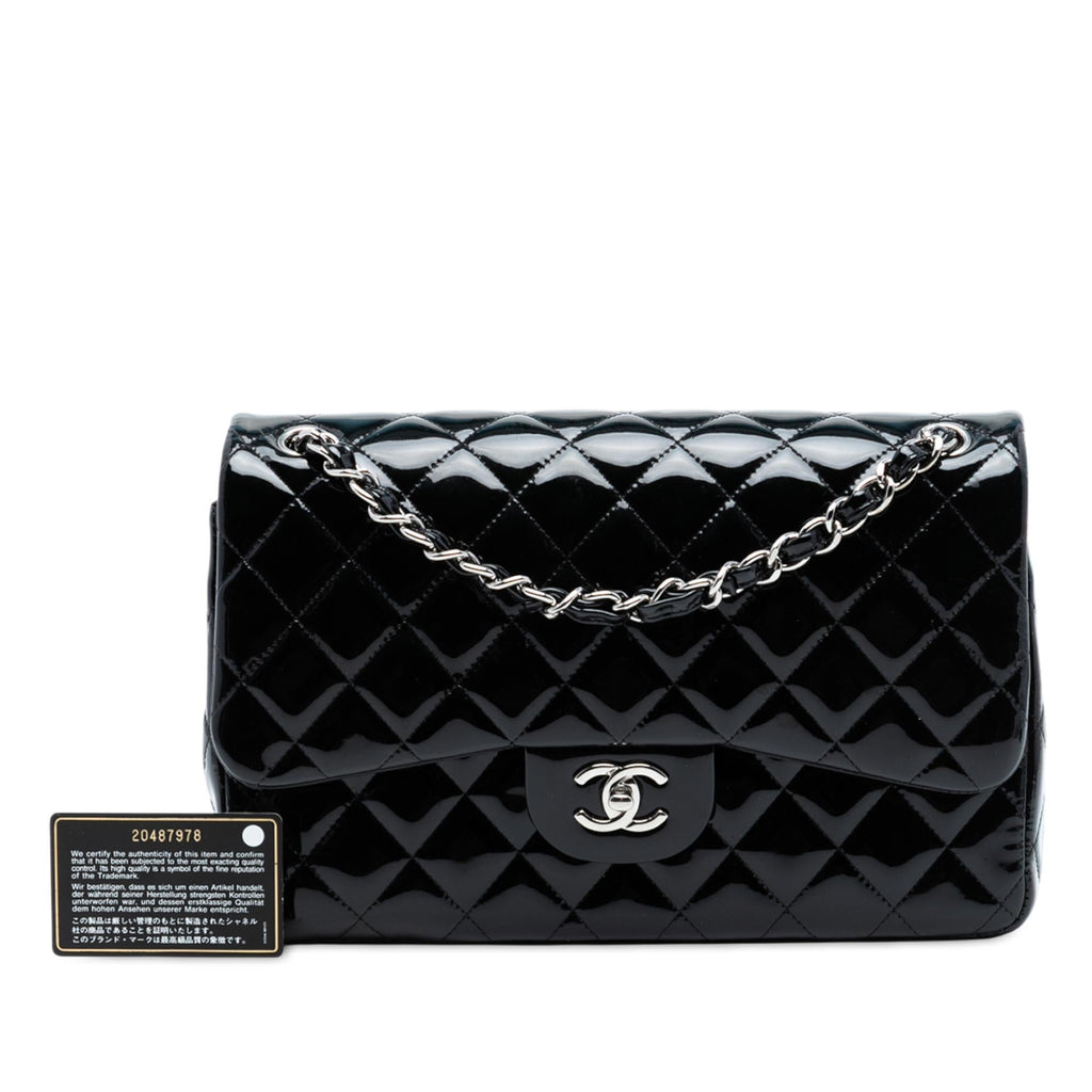 Chanel Jumbo Classic Patent Double Flap