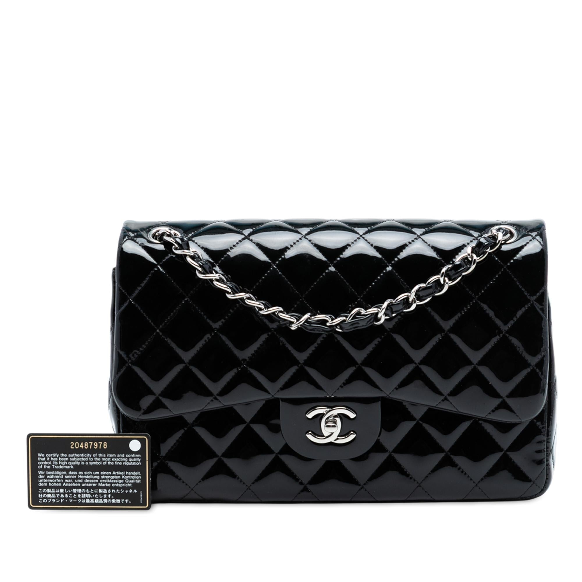 Chanel Jumbo Classic Patent Double Flap