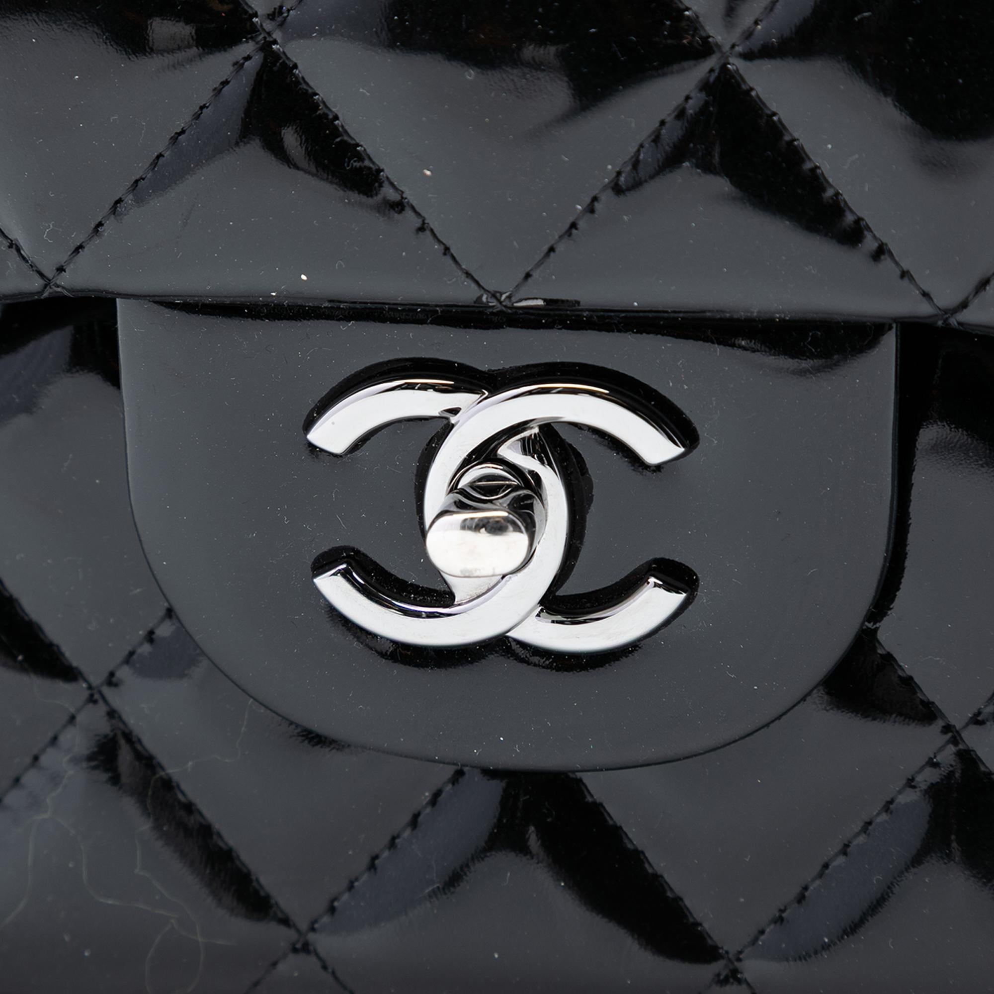 Chanel Jumbo Classic Patent Double Flap