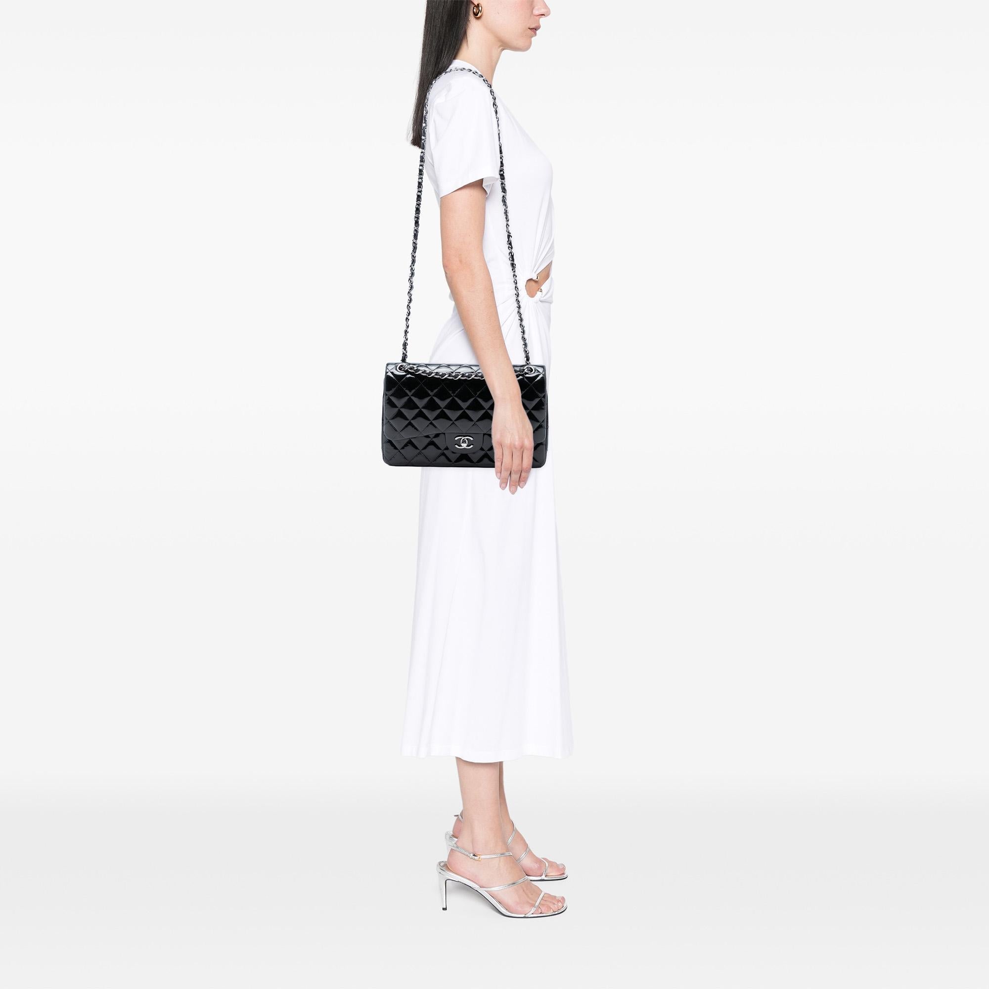 Chanel Jumbo Classic Patent Double Flap