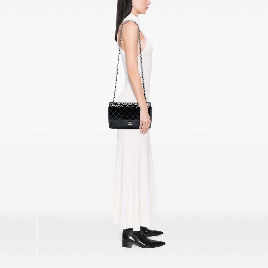 Chanel Jumbo Classic Patent Double Flap