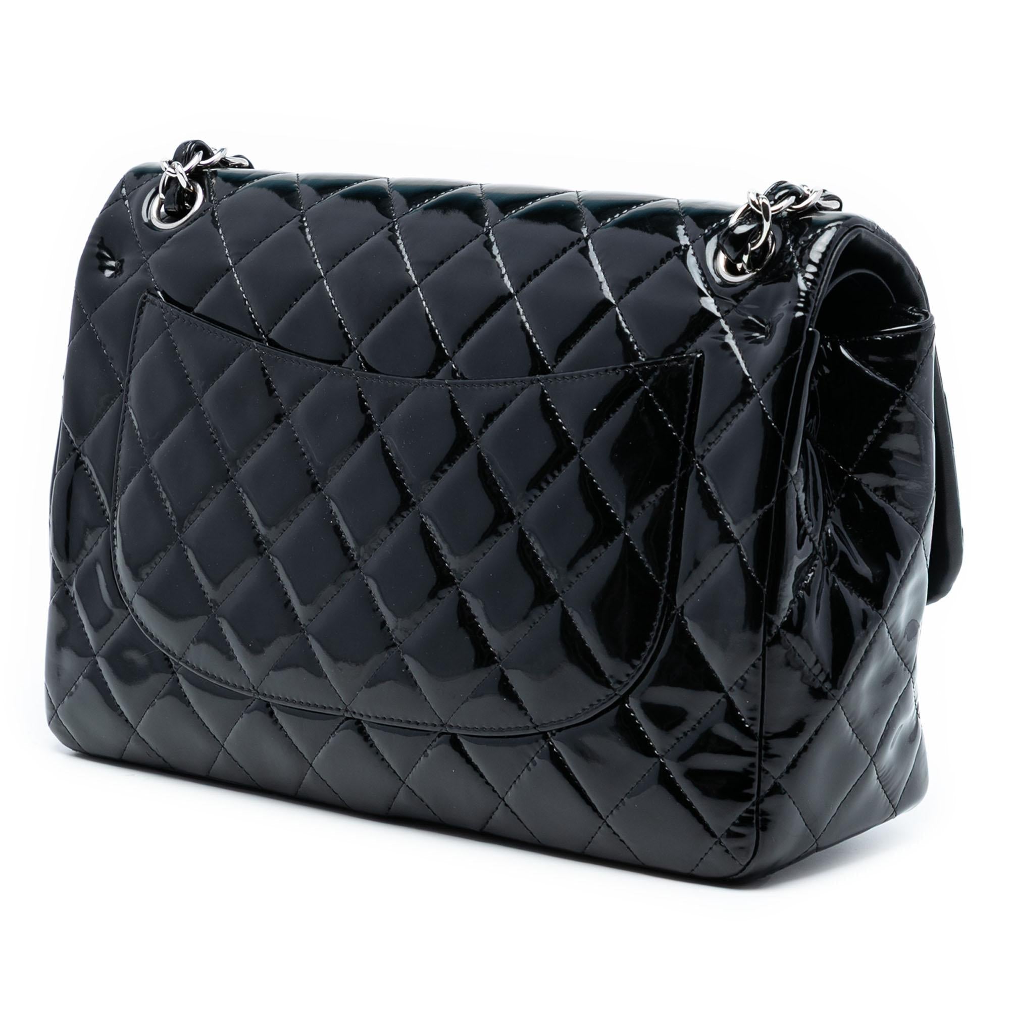 Chanel Jumbo Classic Patent Double Flap