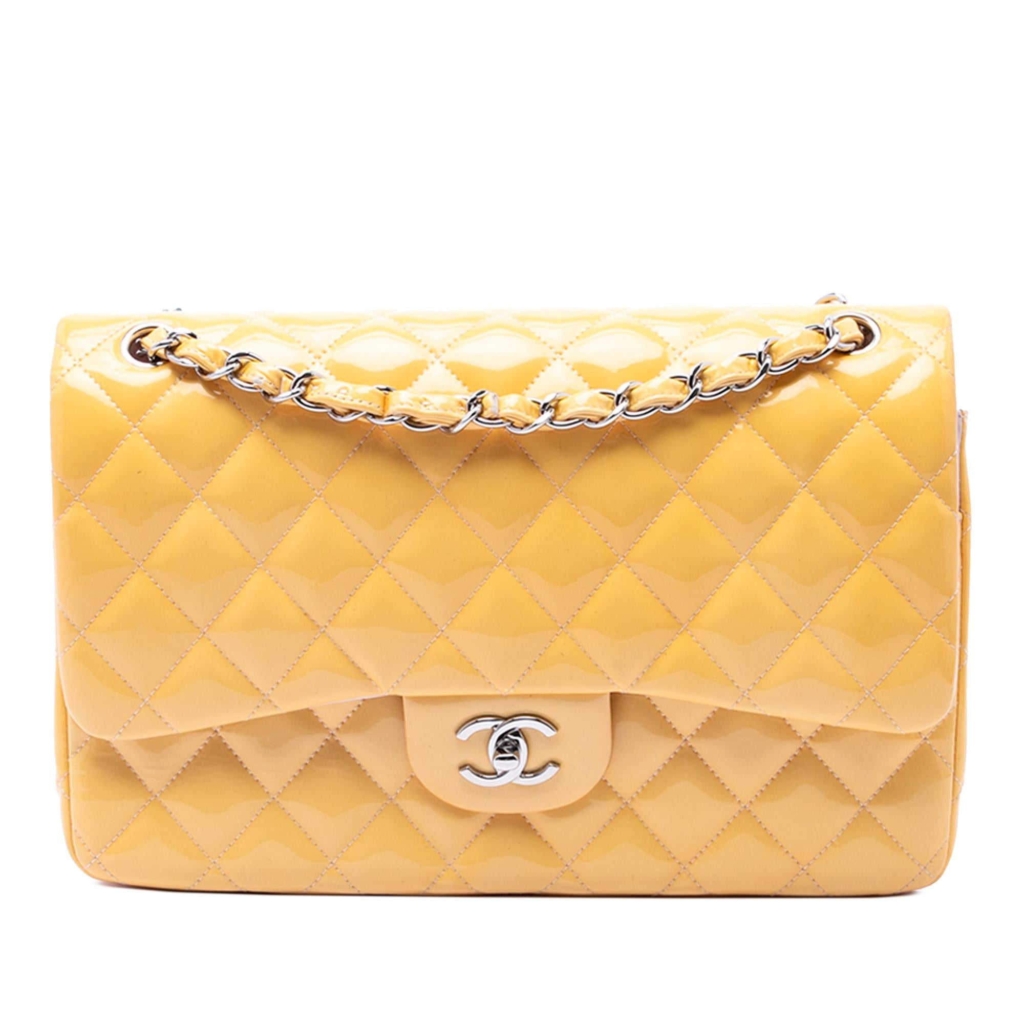 Chanel Jumbo Classic Patent Double Flap
