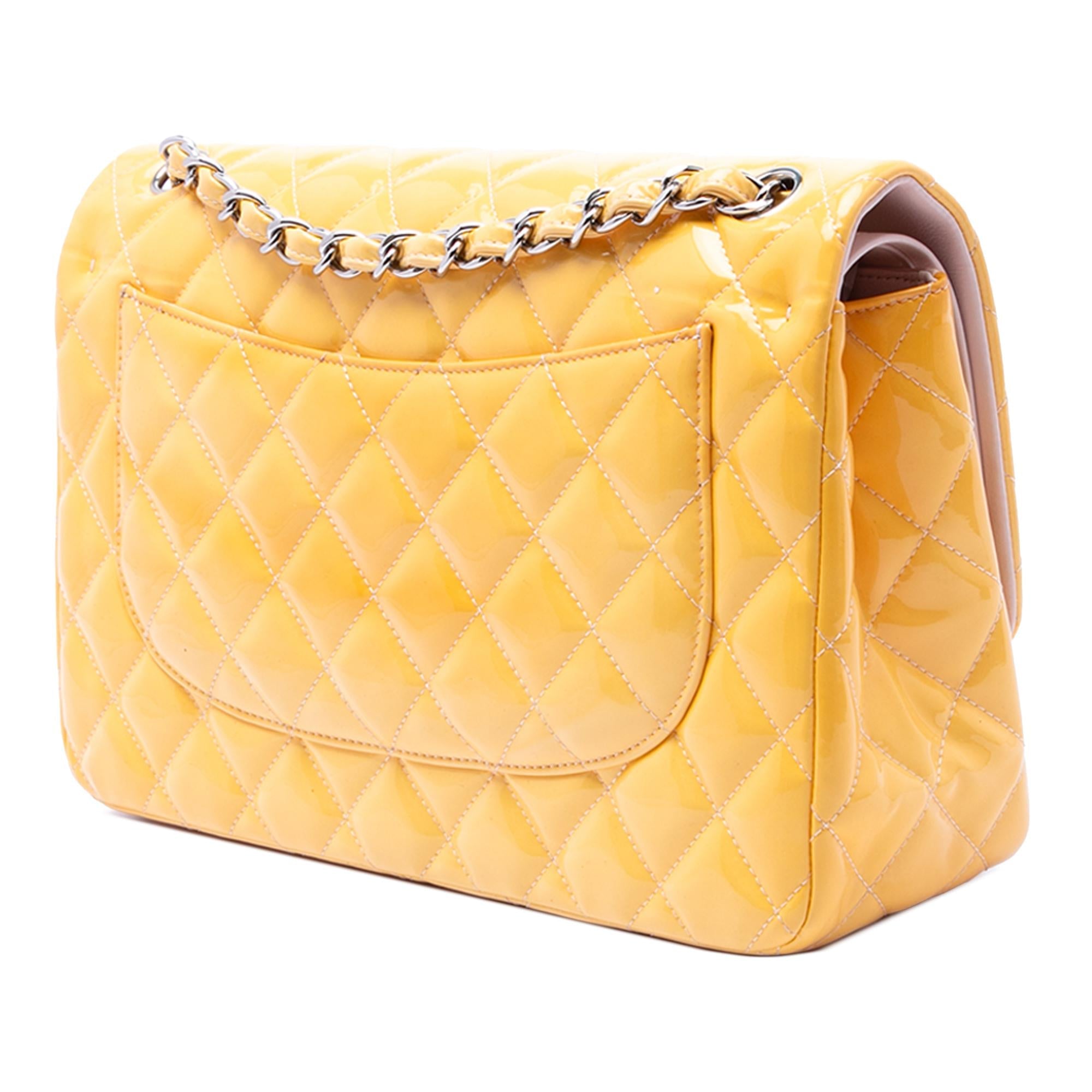 Chanel Jumbo Classic Patent Double Flap