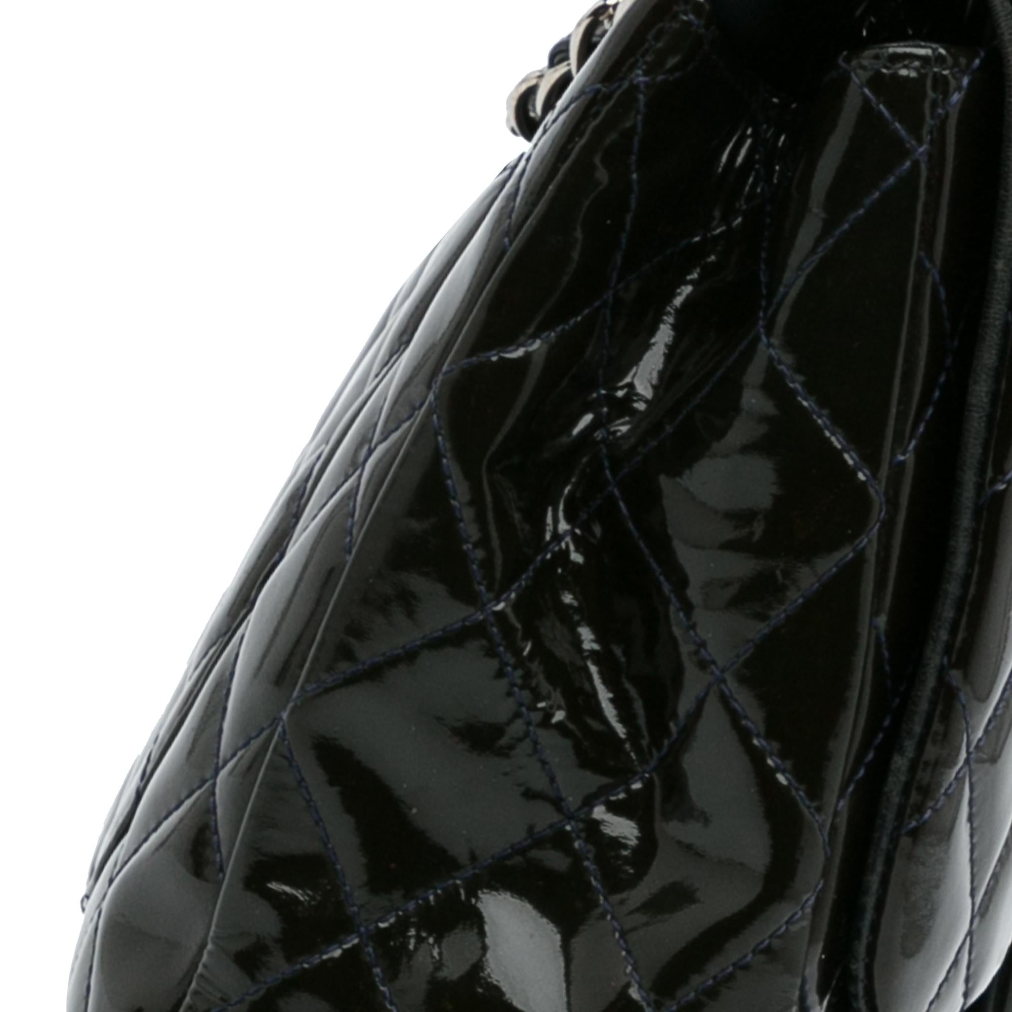 Chanel Jumbo Classic Patent Single Flap Bag (SHG-WIi3Tf)