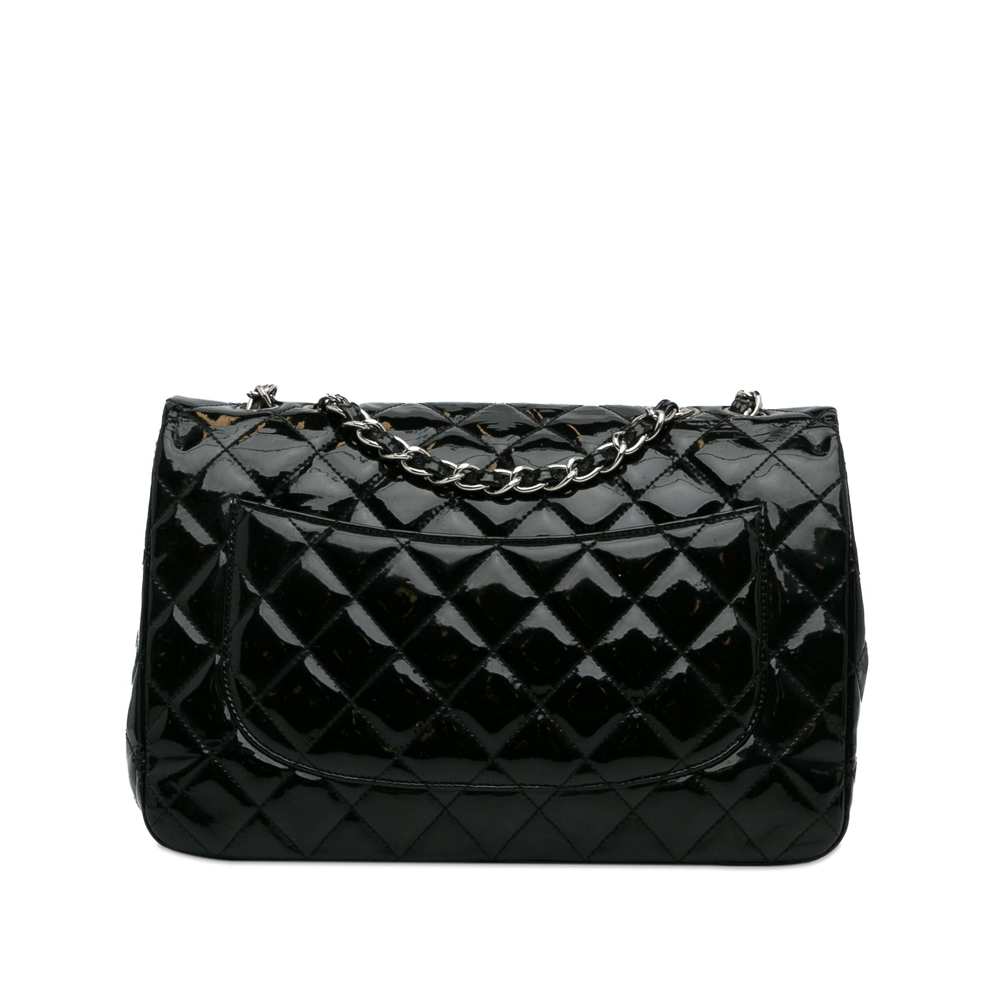 Chanel Jumbo Classic Patent Single Flap Bag (SHG-k7UqYV)