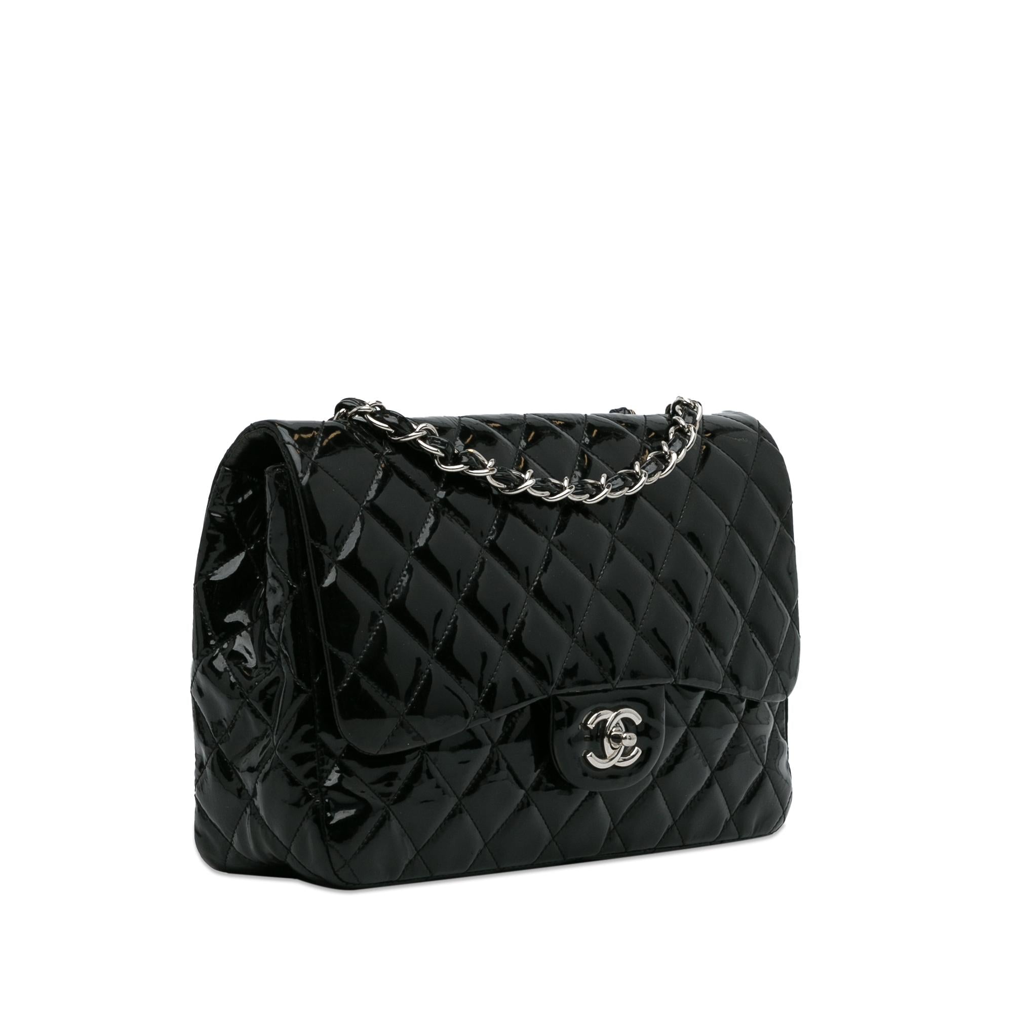 Chanel Jumbo Classic Patent Single Flap Bag (SHG-k7UqYV)