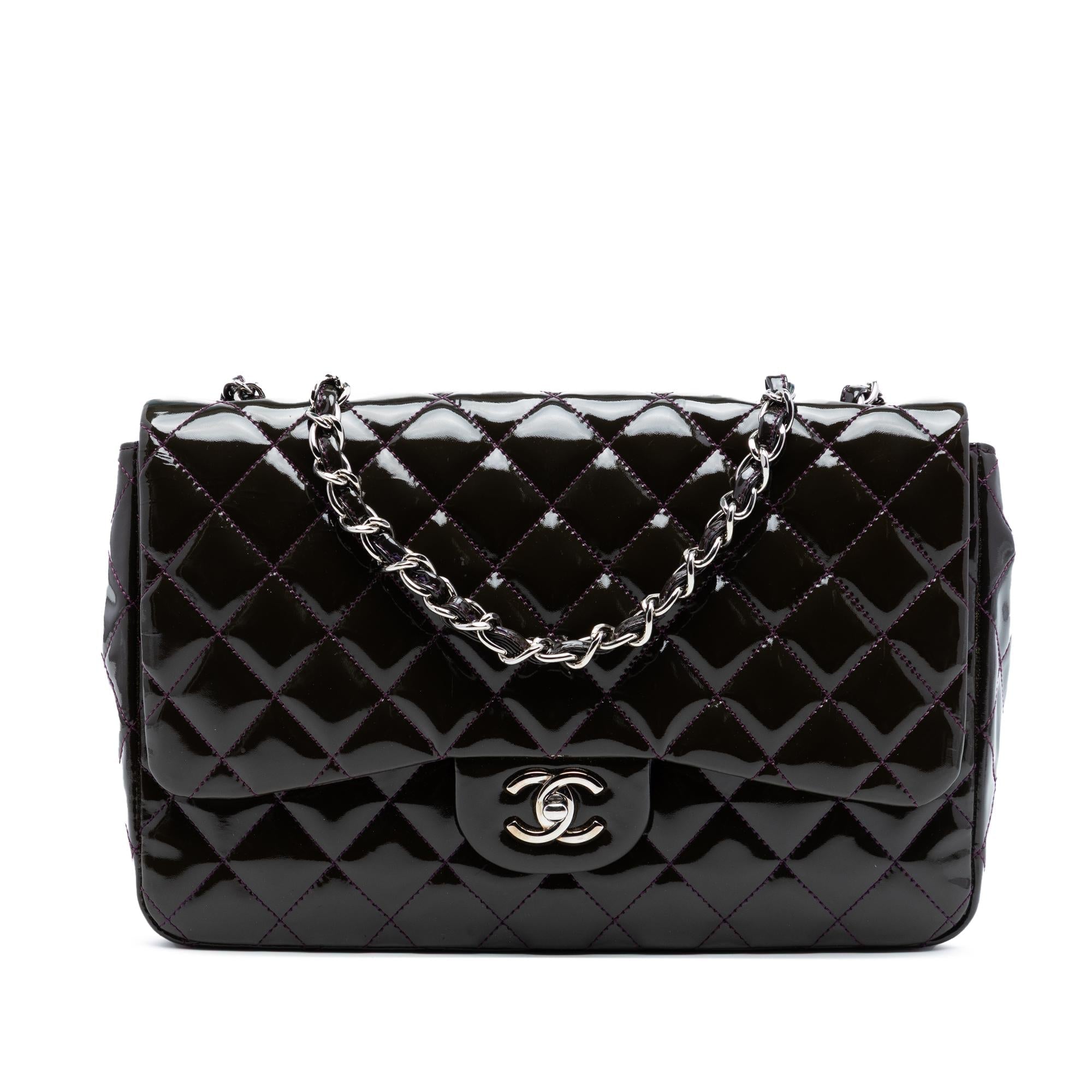 Chanel Jumbo Classic Patent Single Flap