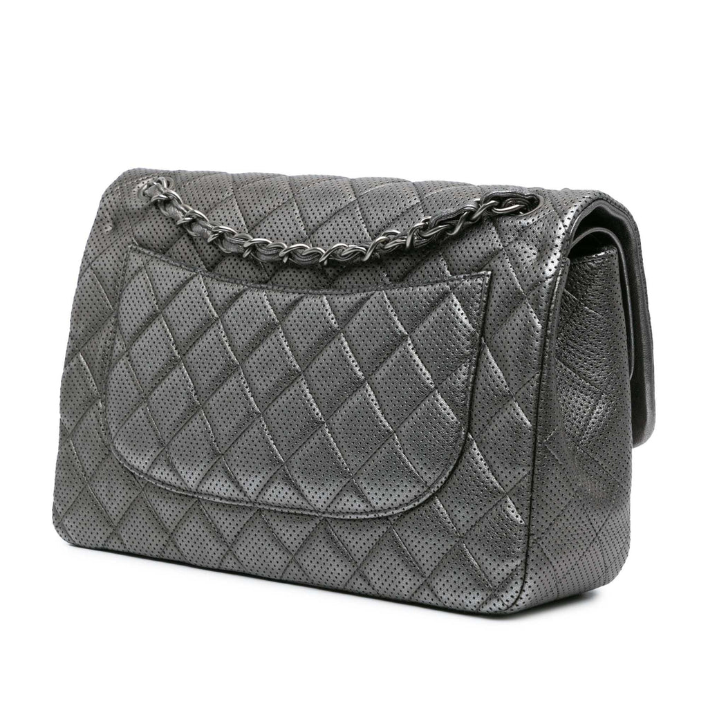 Chanel Jumbo Classic Perforated Lambskin Double Flap
