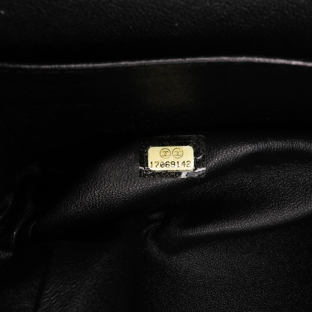 Chanel Jumbo Classic Striped Patent Double Flap