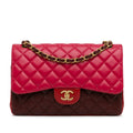 Chanel Jumbo Classic Tricolor Lambskin Double Flap (SHG-2yyCBu)