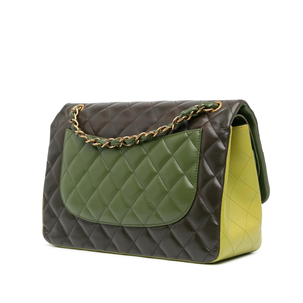 Chanel Jumbo Classic Tricolor Lambskin Double Flap (SHG-9rVF1I)