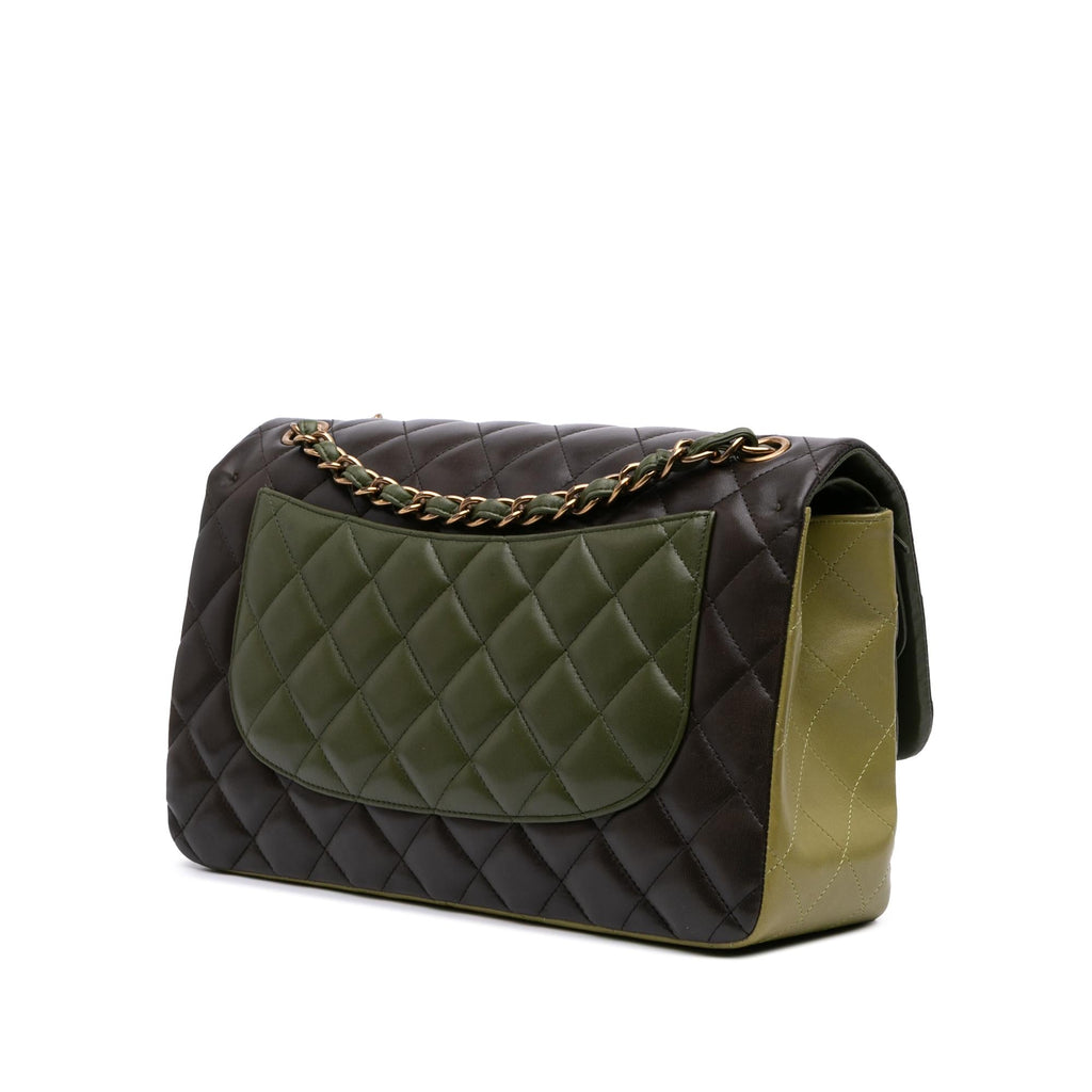 Chanel Jumbo Classic Tricolor Lambskin Double Flap