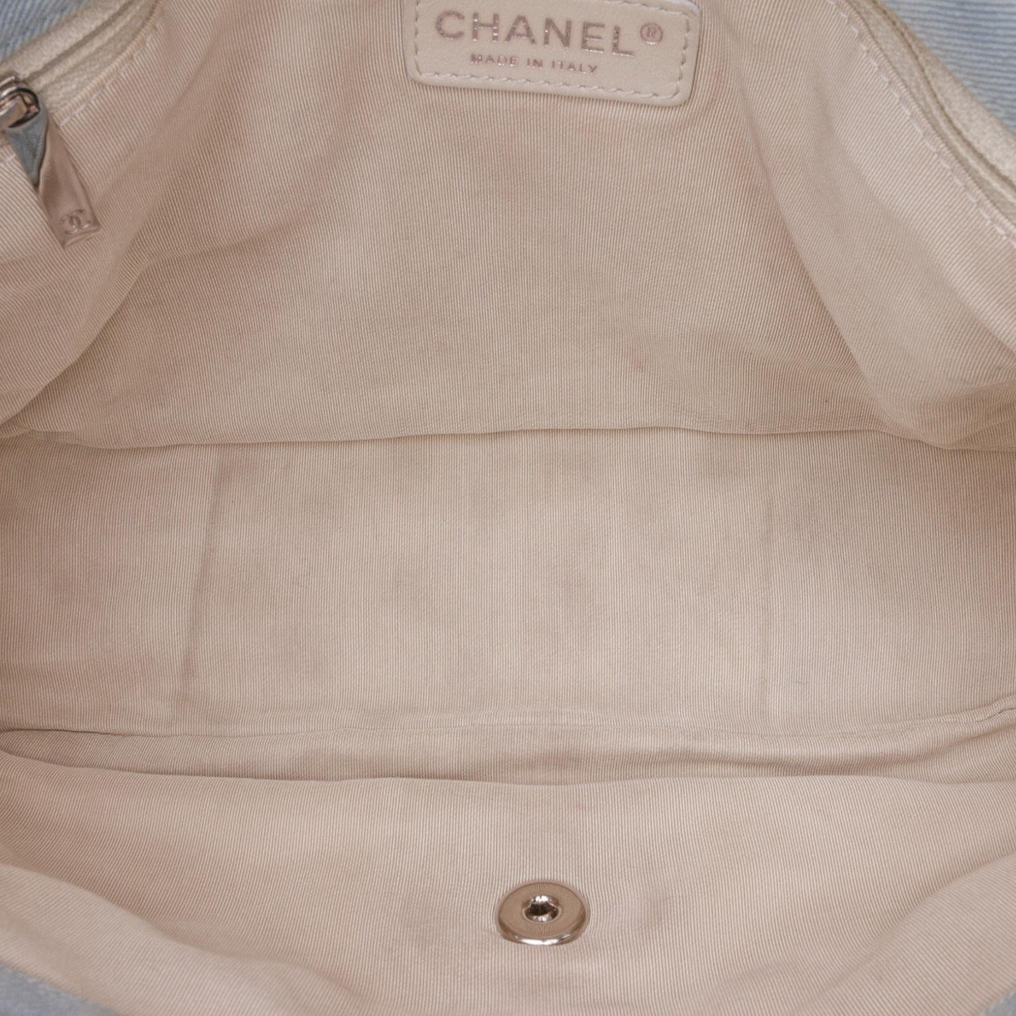 Chanel Jumbo Denim Canebiers Net Flap