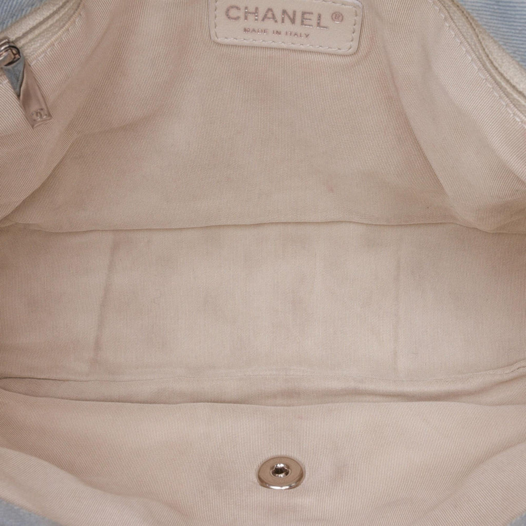 Chanel Jumbo Denim Canebiers Net Flap