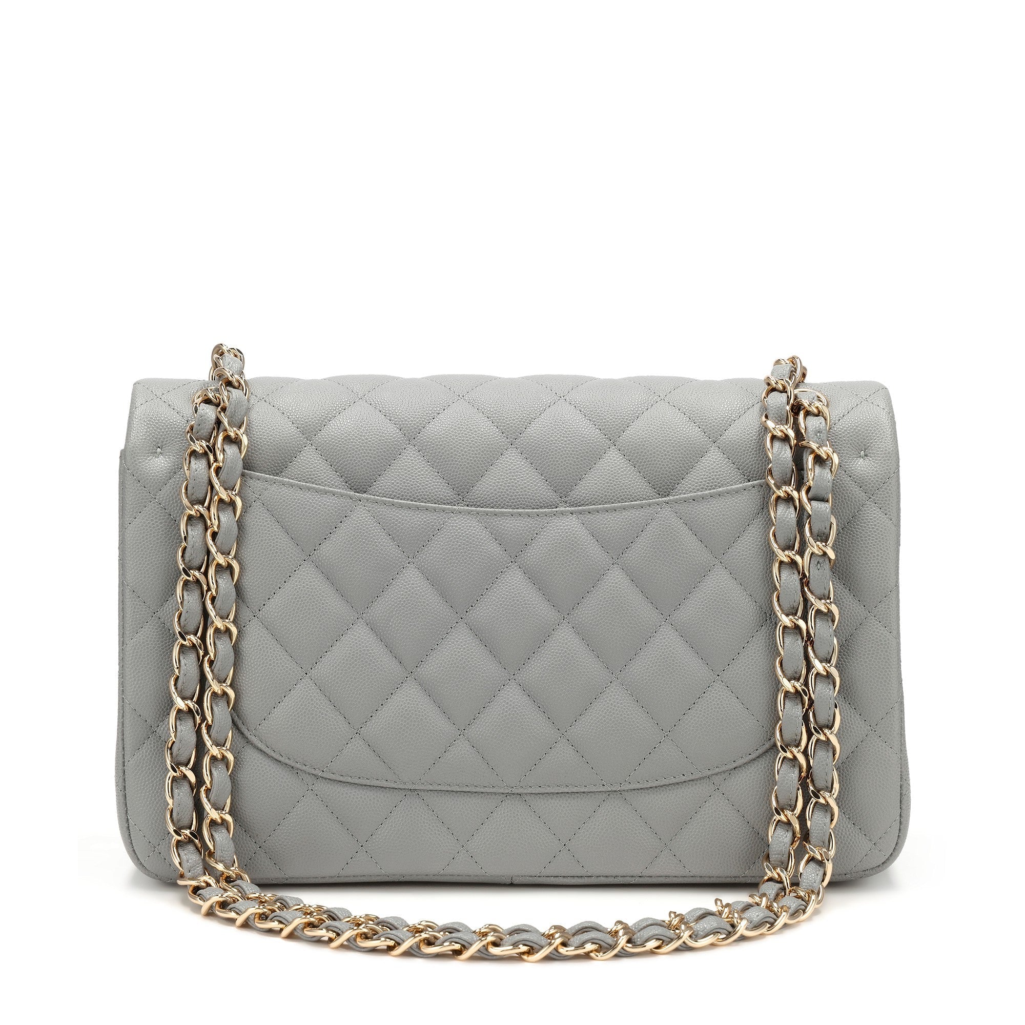 CHANEL CLASSIC  QUILTED CAVIAR JUMBO DOUBLE FLAP BAG