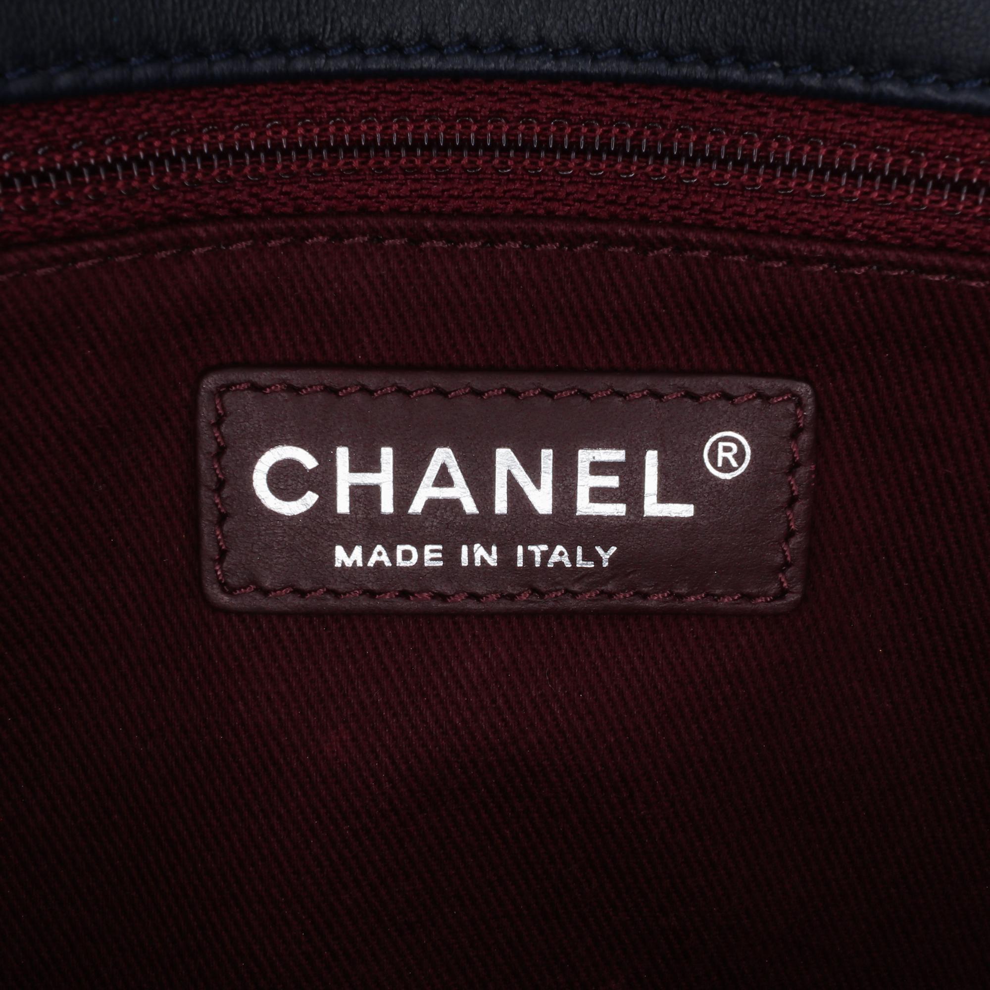 Chanel Jumbo Double Stitch Chevron Lambskin Single Flap