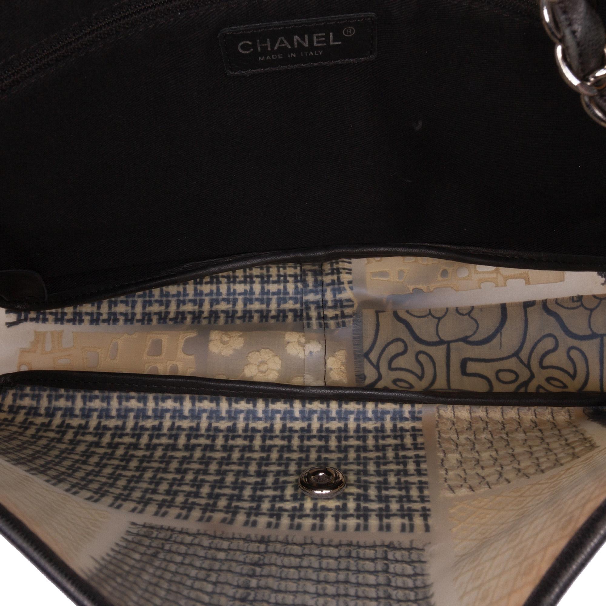 Chanel Jumbo PVC and Tweed Patchwork Single Flap