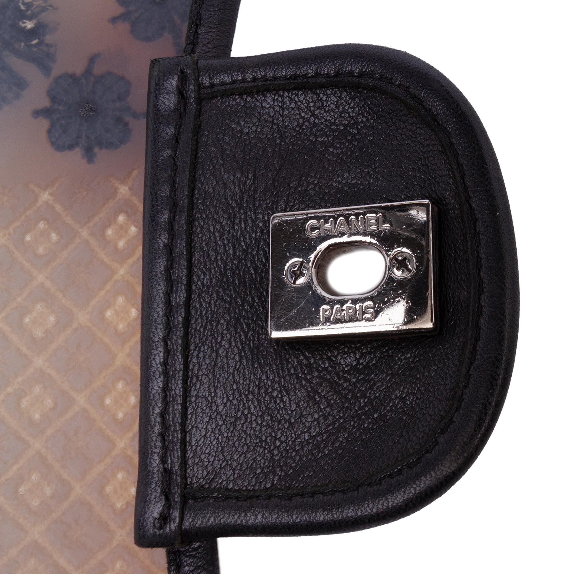 Chanel Jumbo PVC and Tweed Patchwork Single Flap