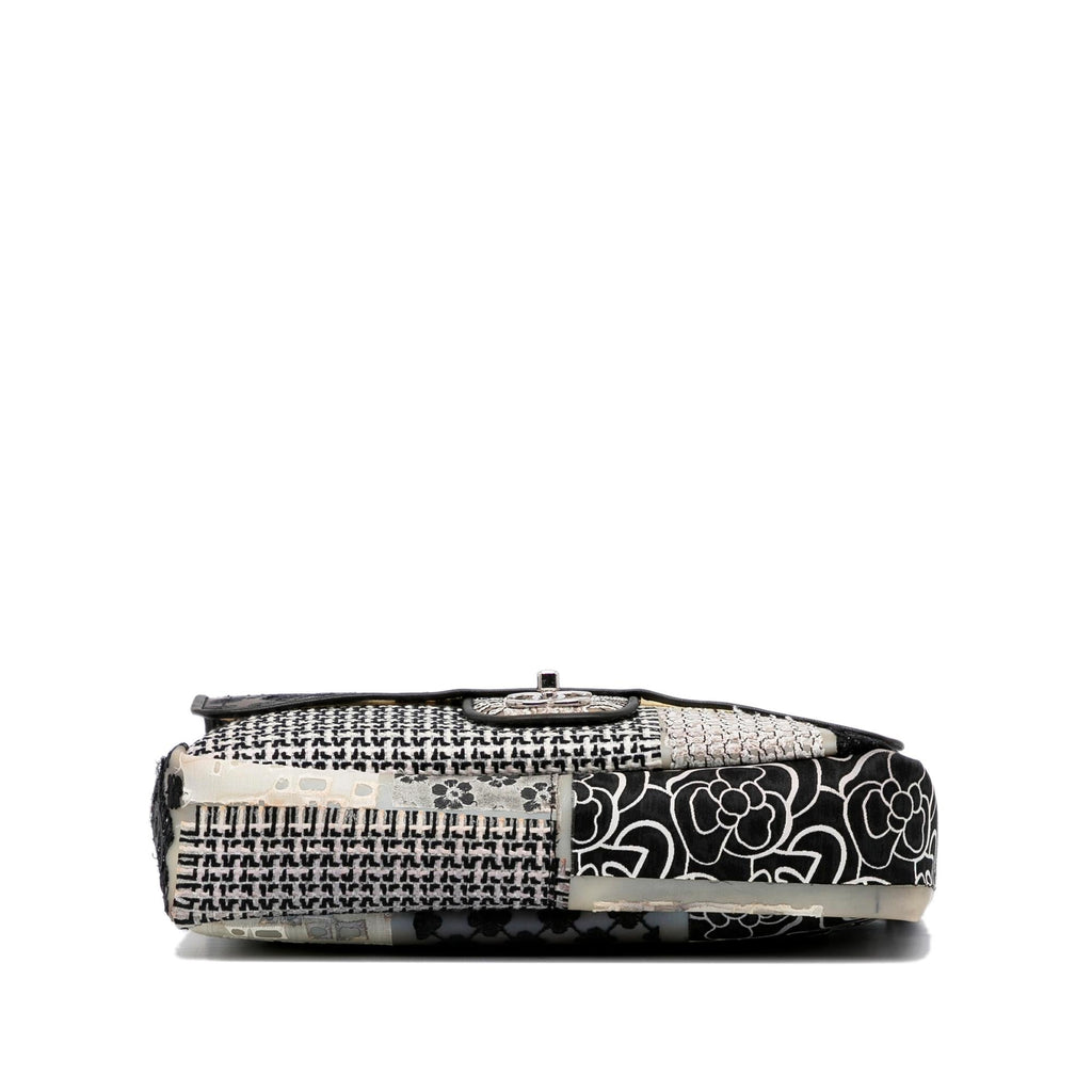 Chanel Jumbo PVC and Tweed Patchwork Single Flap