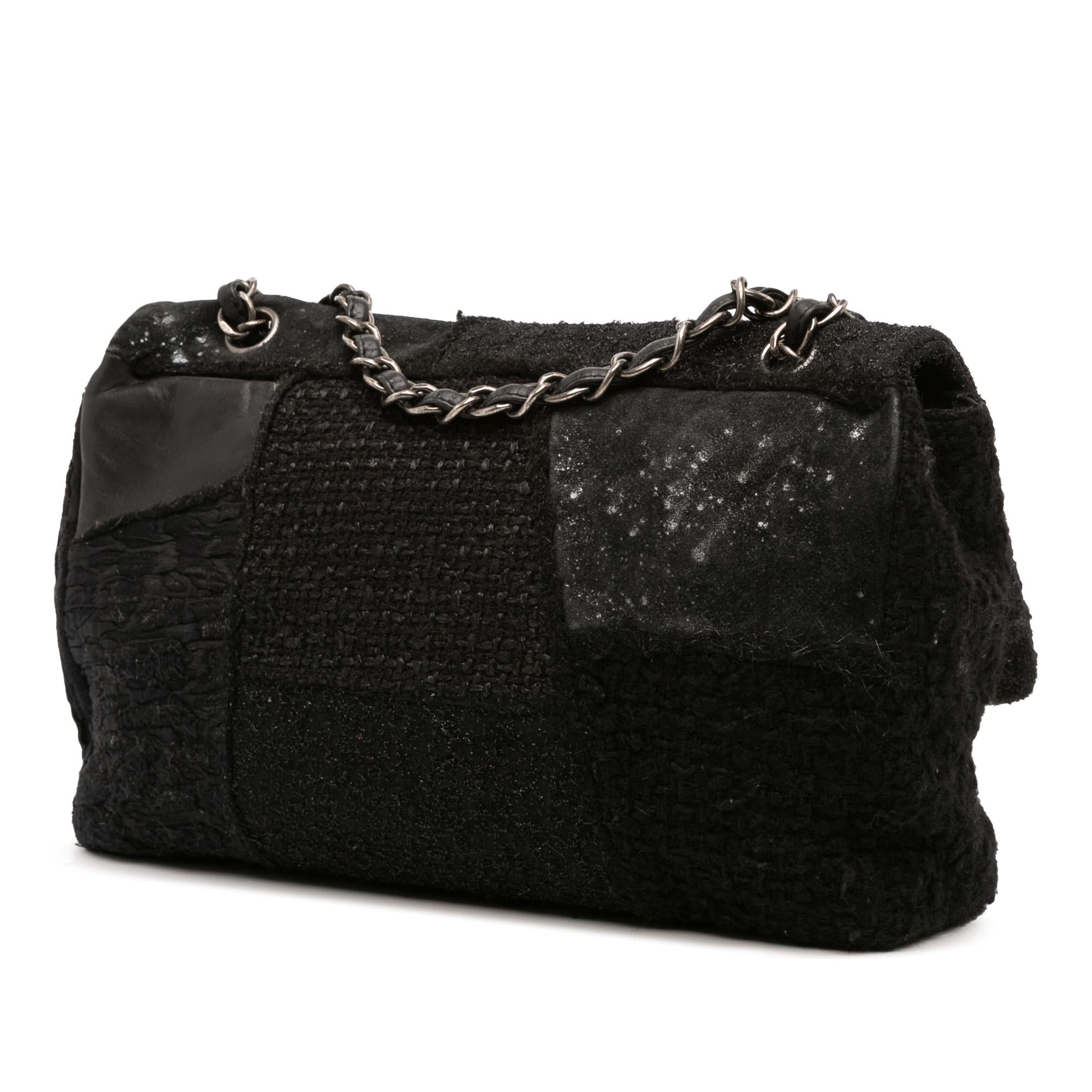 Chanel Jumbo Patchwork Tweed Flap