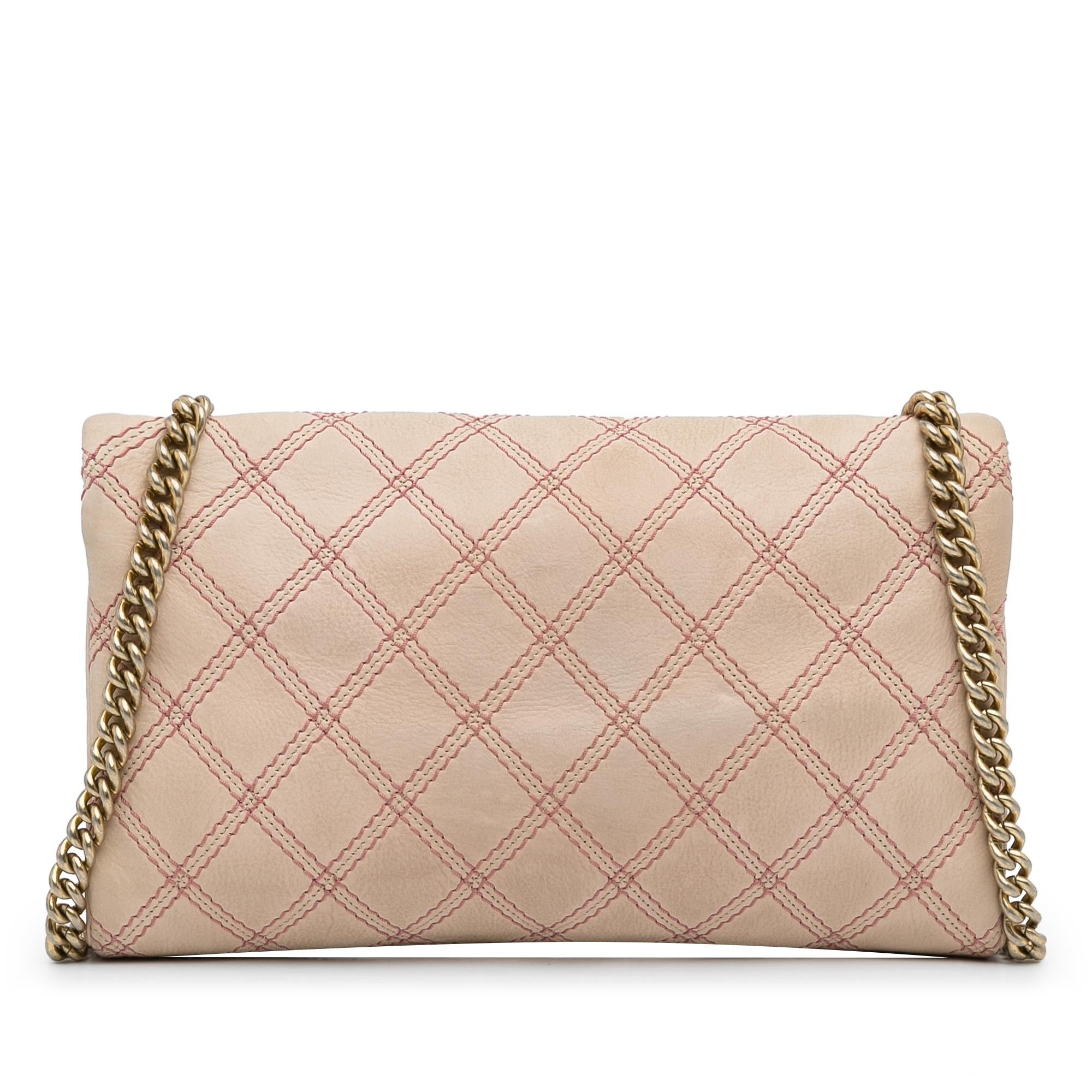 Chanel Jumbo Quilted Calfskin Triple Stitched Flap (SHG-F4DDBD)