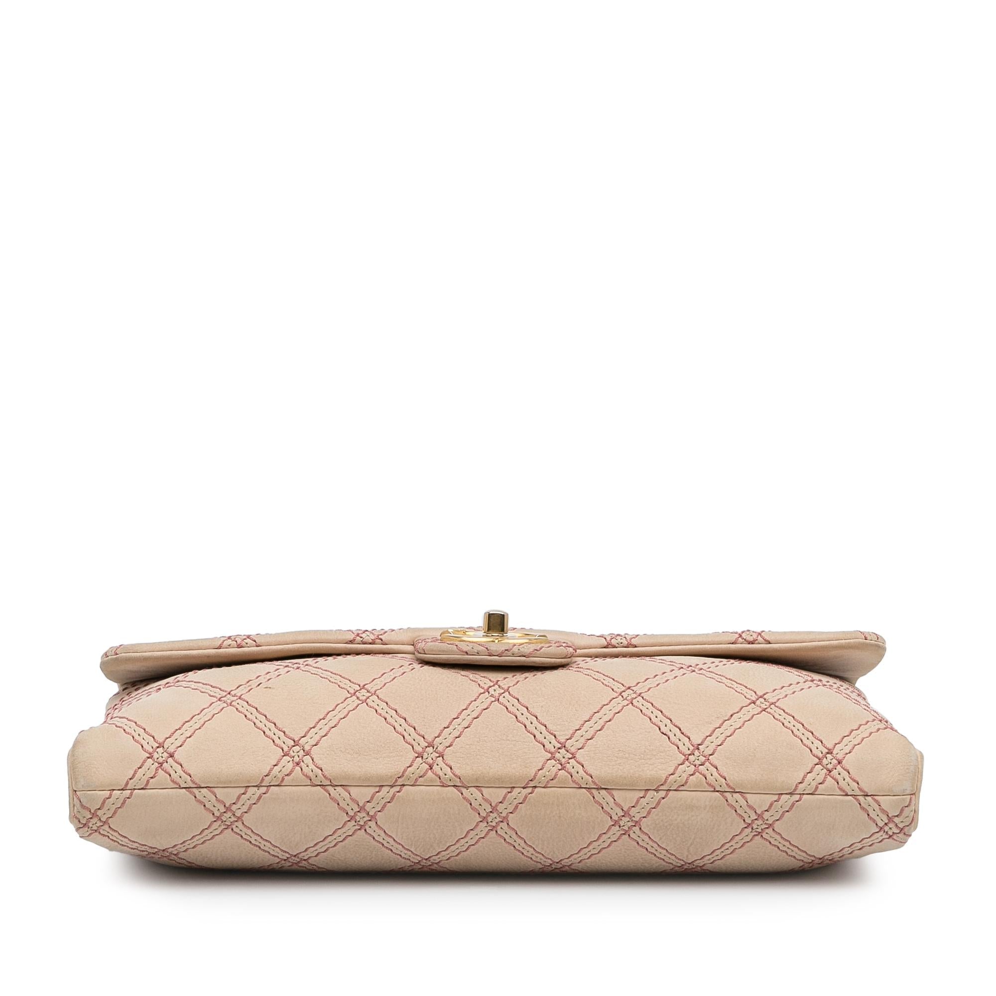 Chanel Jumbo Quilted Calfskin Triple Stitched Flap (SHG-F4DDBD)