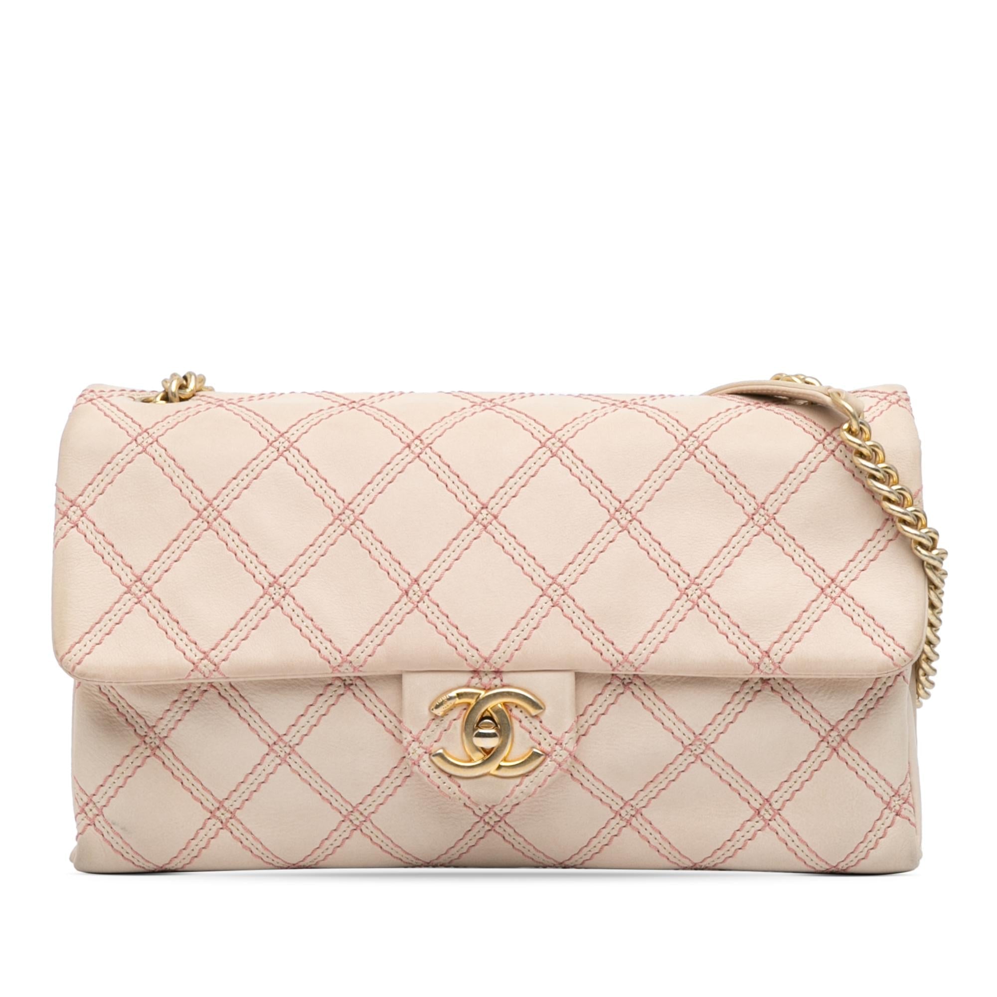 Chanel Jumbo Quilted Calfskin Triple Stitched Flap
