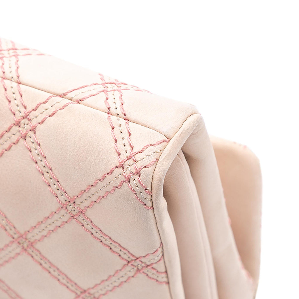 Chanel Jumbo Quilted Calfskin Triple Stitched Flap