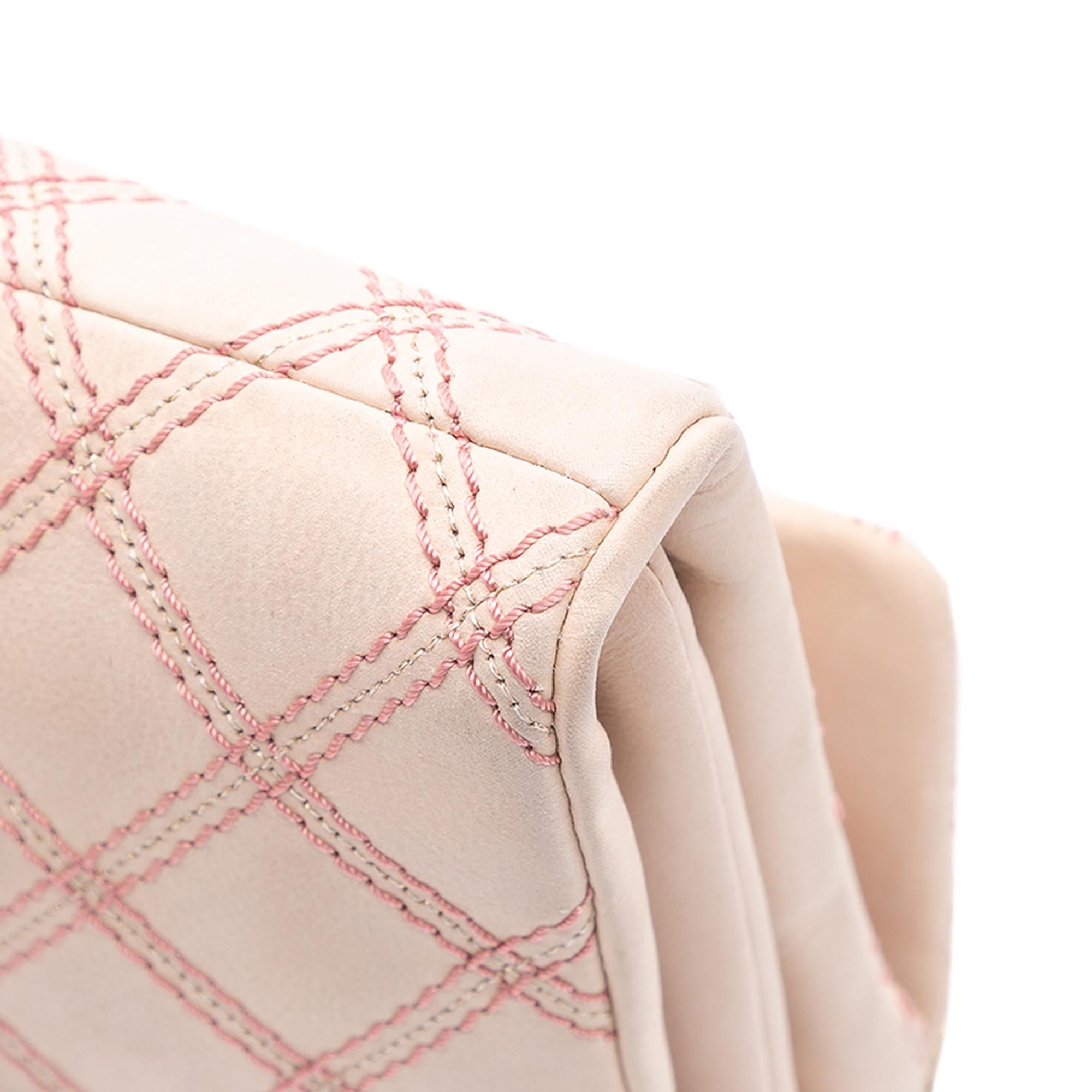 Chanel Jumbo Quilted Calfskin Triple Stitched Flap