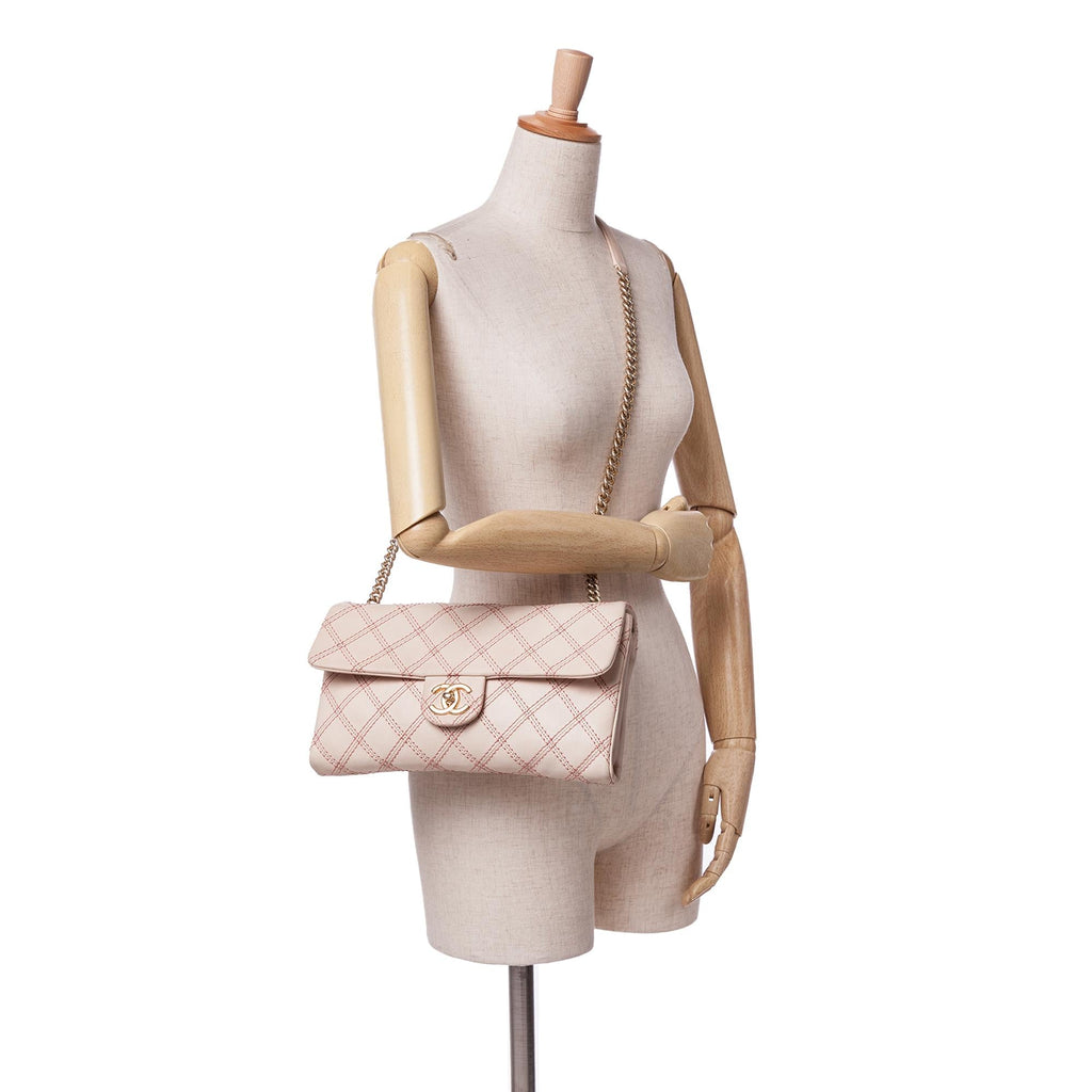Chanel Jumbo Quilted Calfskin Triple Stitched Flap