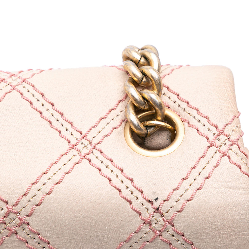 Chanel Jumbo Quilted Calfskin Triple Stitched Flap