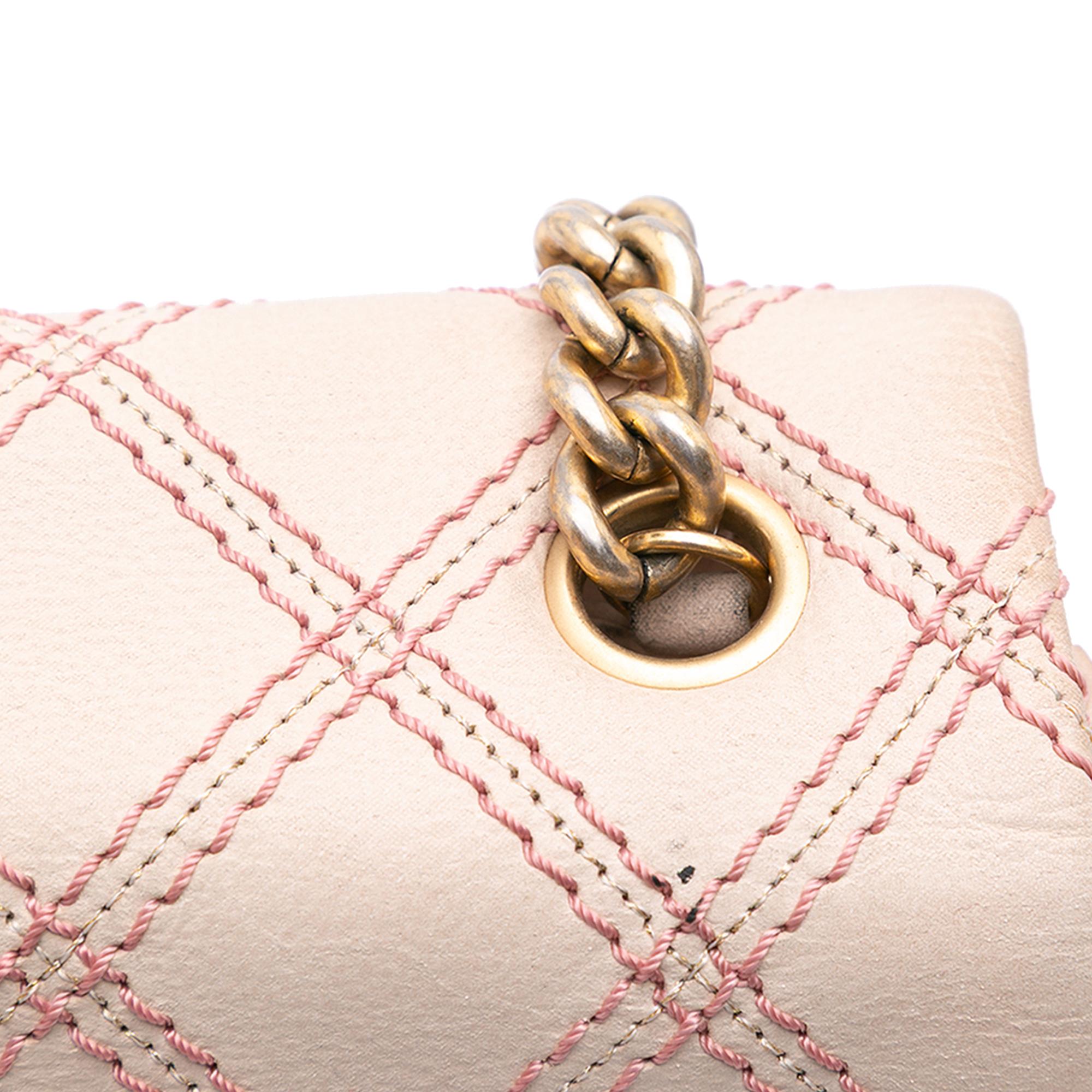 Chanel Jumbo Quilted Calfskin Triple Stitched Flap