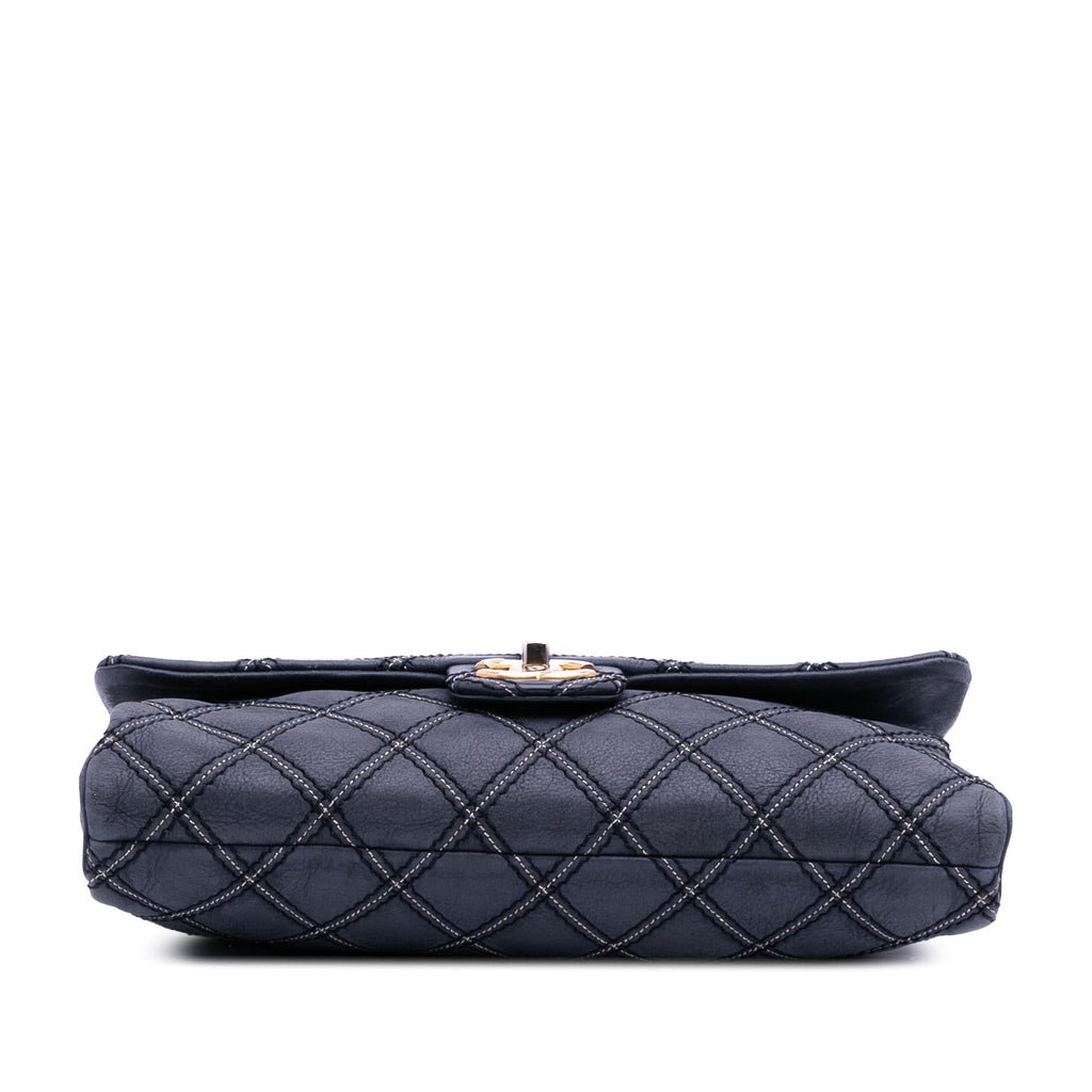 Chanel Jumbo Quilted Calfskin Triple Stitched Flap