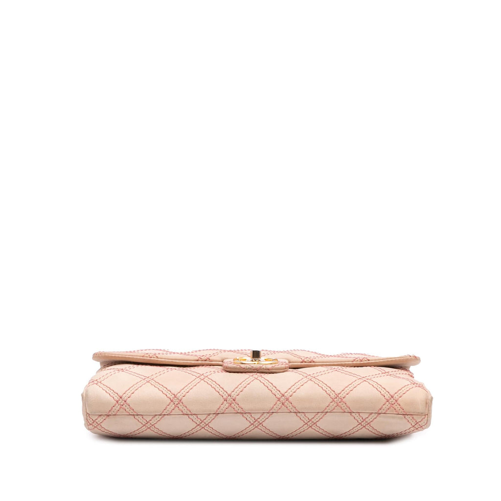 Chanel Jumbo Quilted Calfskin Triple Stitched Flap