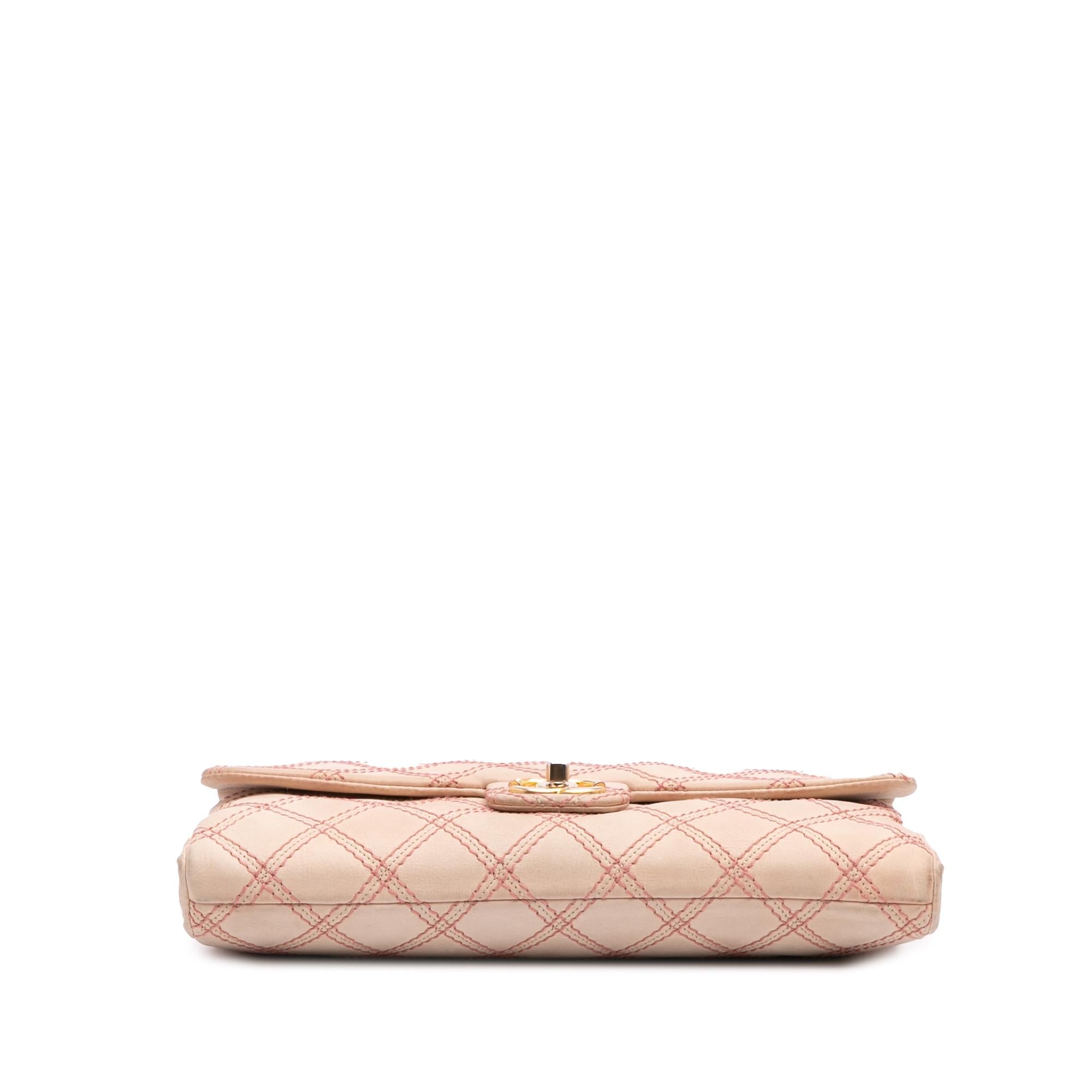 Chanel Jumbo Quilted Calfskin Triple Stitched Flap