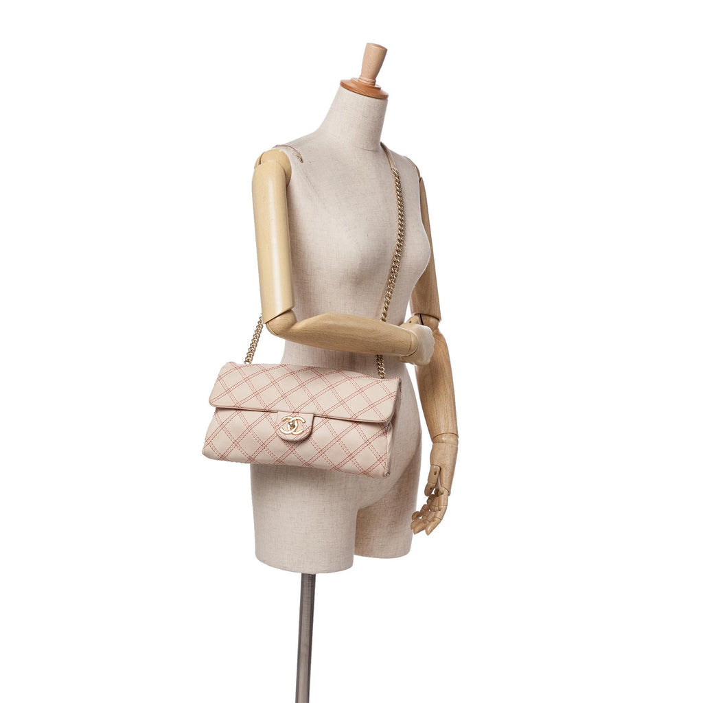 Chanel Jumbo Quilted Calfskin Triple Stitched Flap