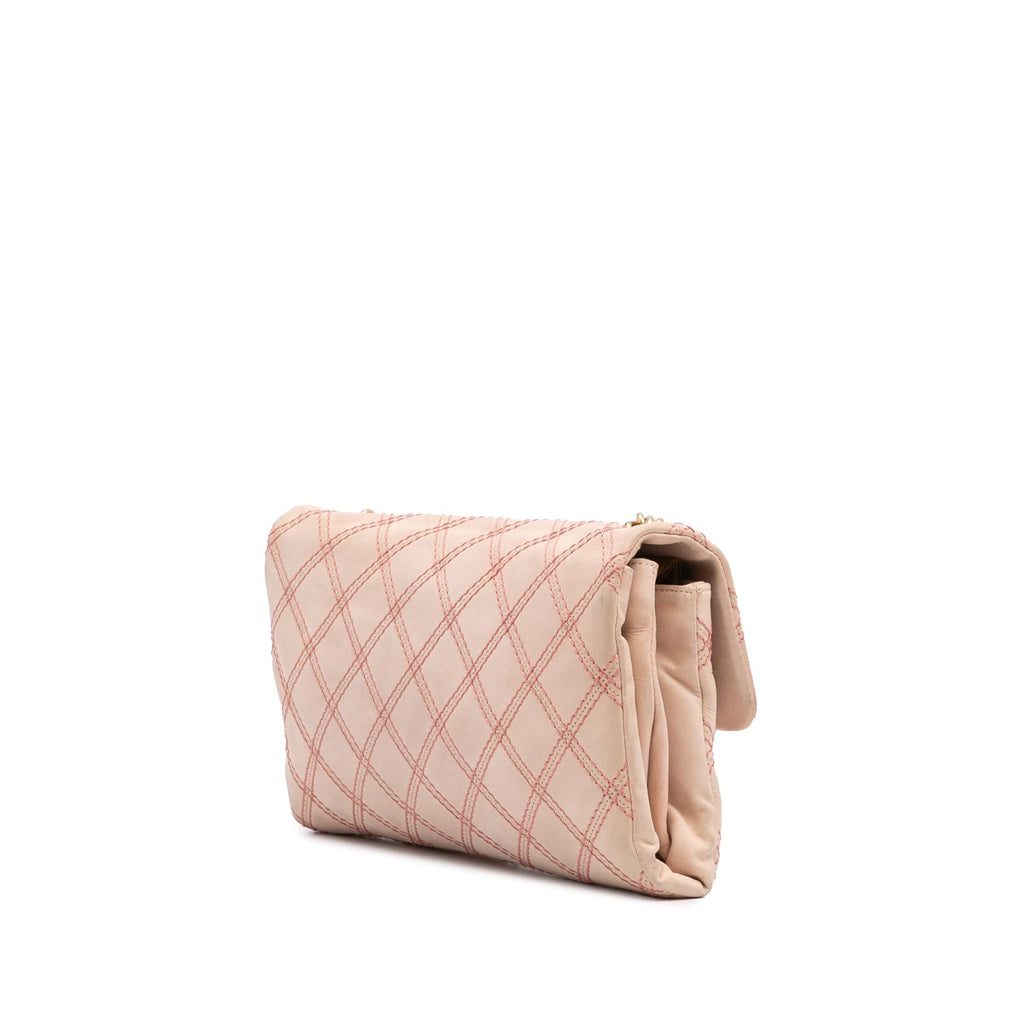 Chanel Jumbo Quilted Calfskin Triple Stitched Flap