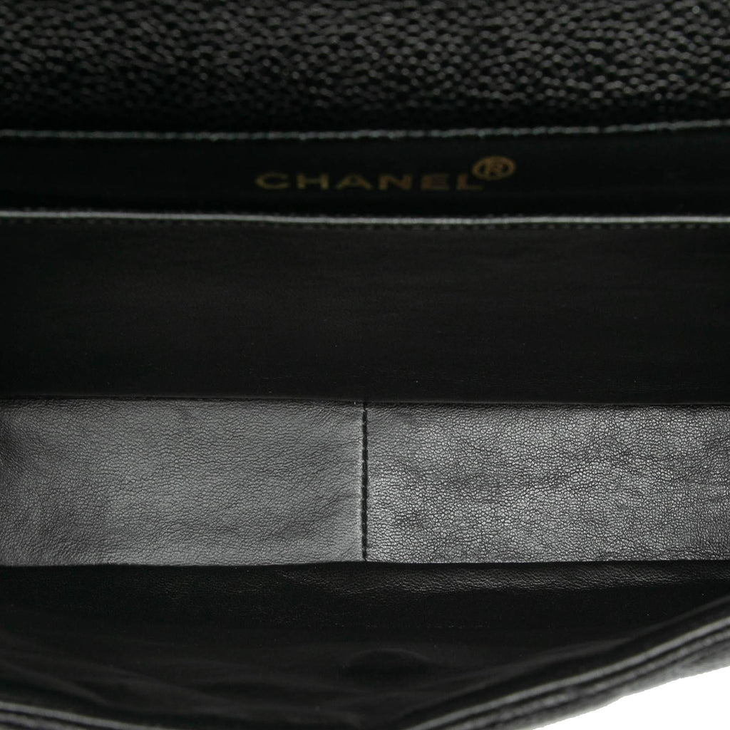 Chanel Jumbo Quilted Caviar Double Sided Flap
