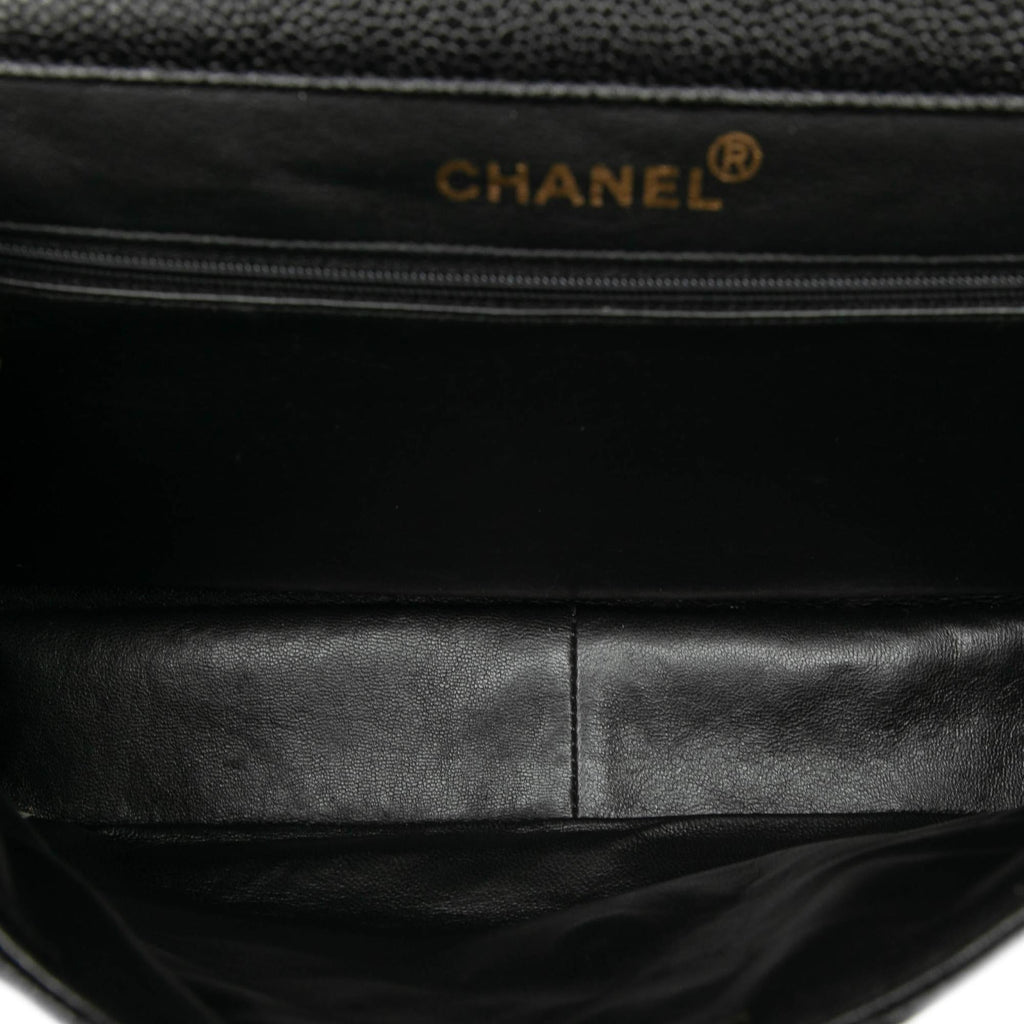 Chanel Jumbo Quilted Caviar Double Sided Flap