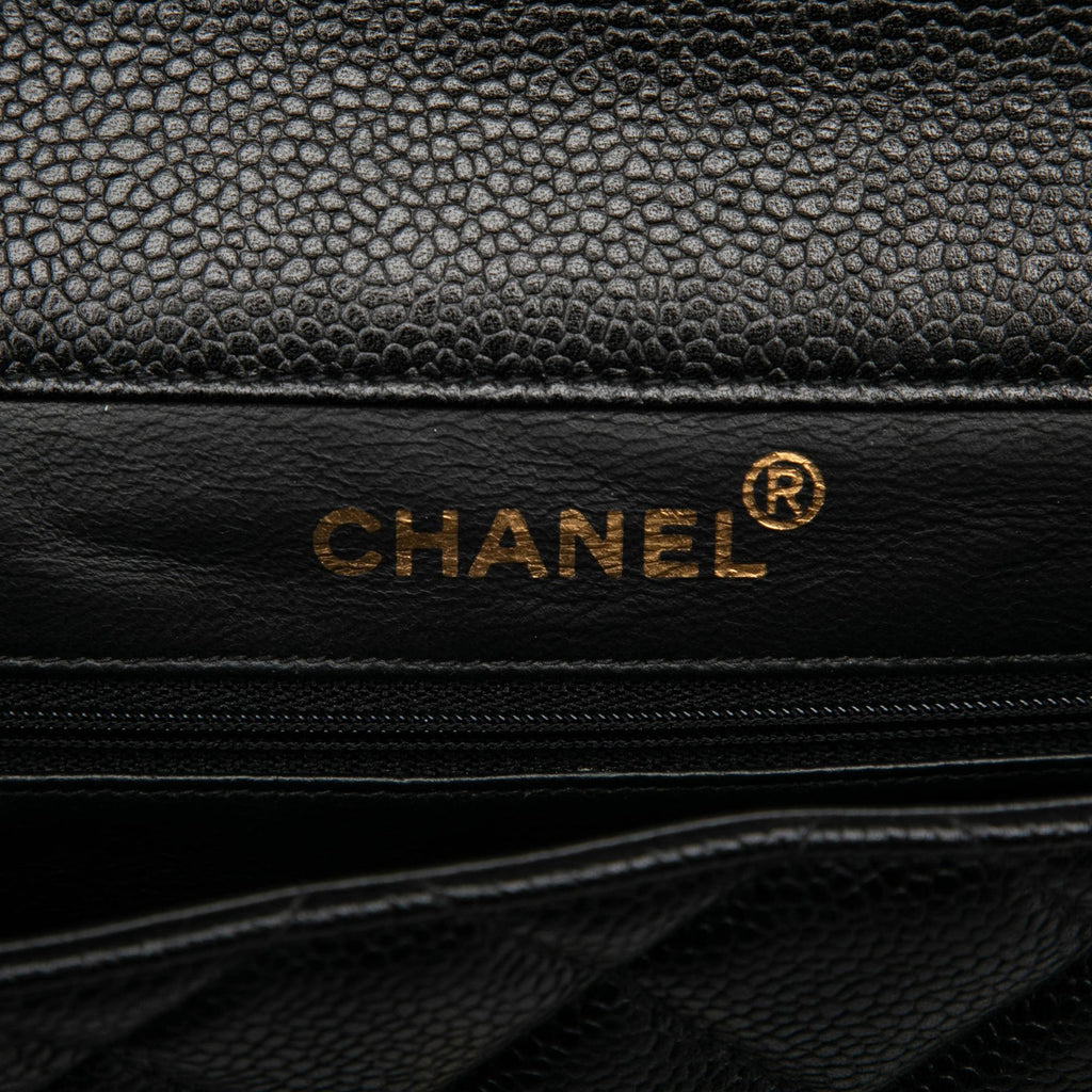 Chanel Jumbo Quilted Caviar Double Sided Flap