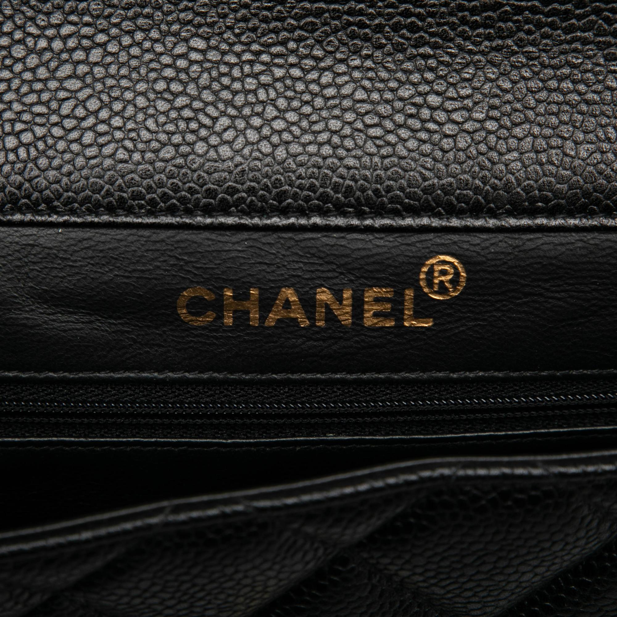 Chanel Jumbo Quilted Caviar Double Sided Flap