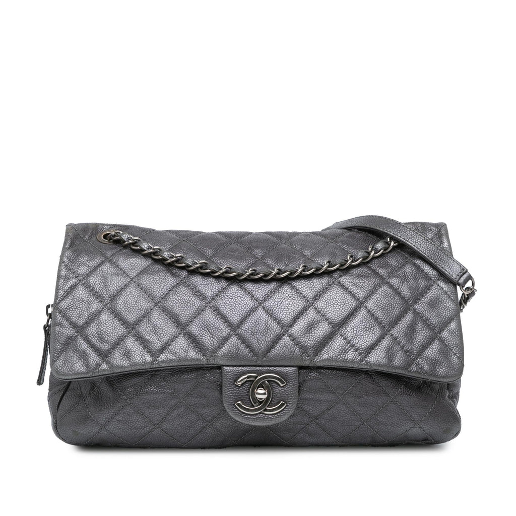 Chanel Jumbo Quilted Caviar Easy Flap