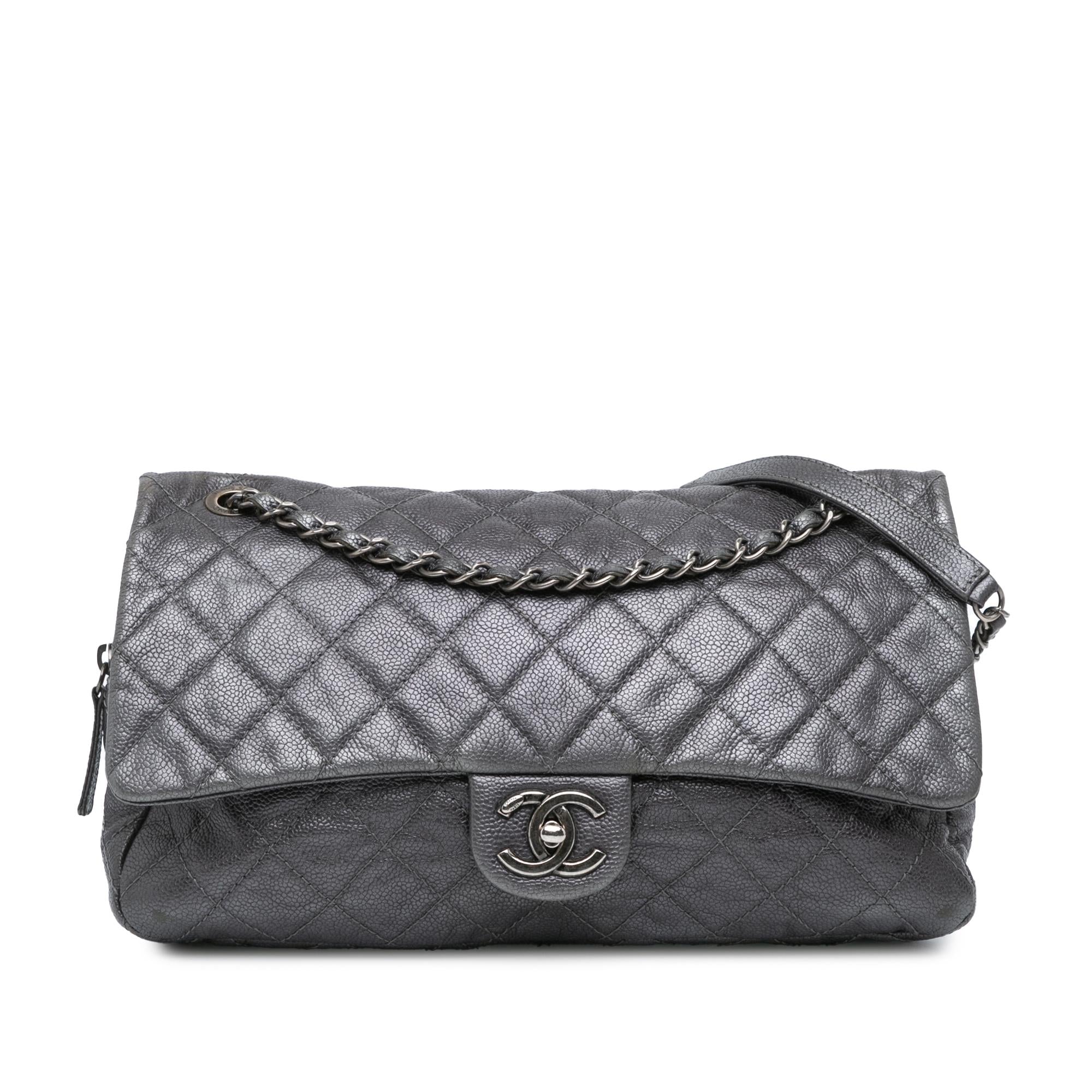 Chanel Jumbo Quilted Caviar Easy Flap