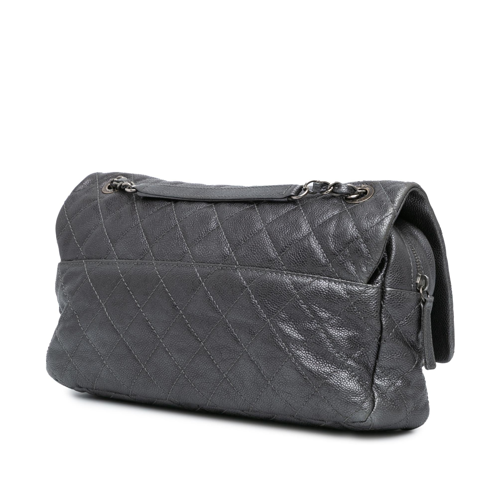 Chanel Jumbo Quilted Caviar Easy Flap