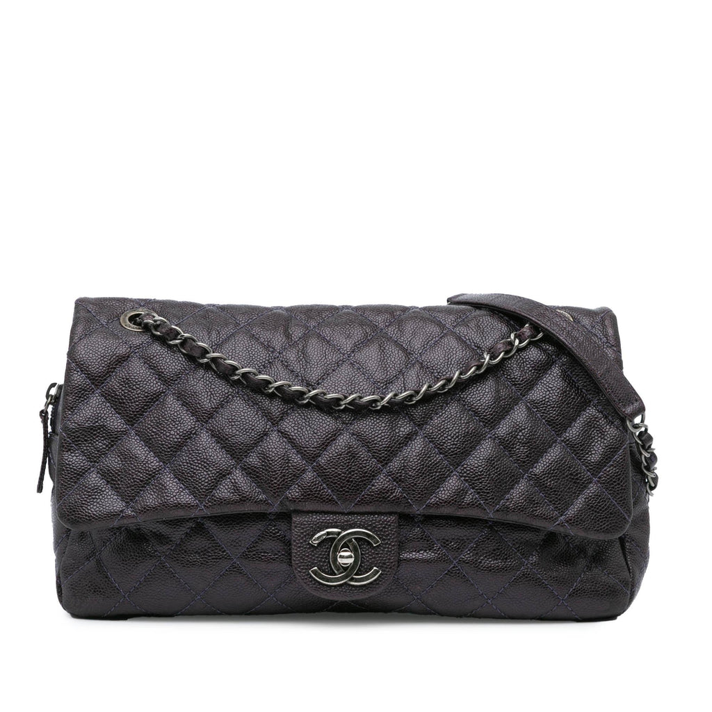 Chanel Jumbo Quilted Caviar Easy Flap