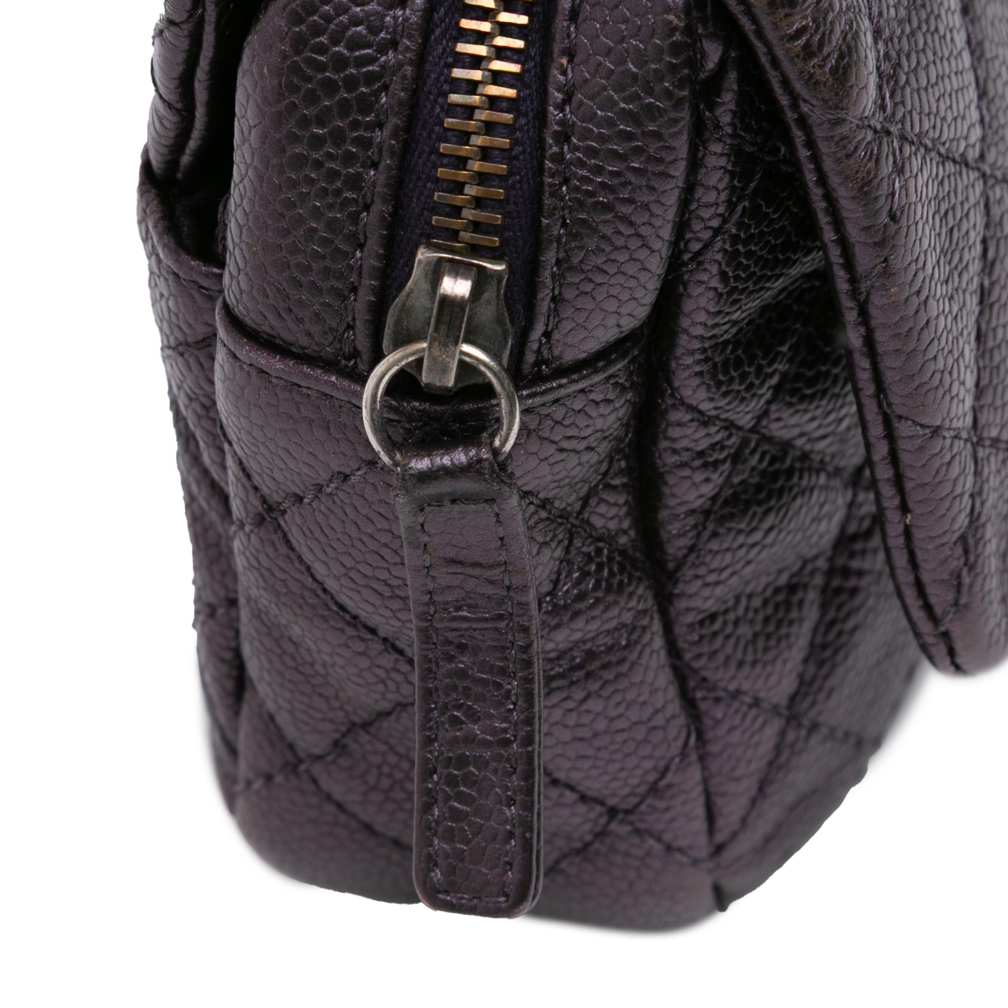 Chanel Jumbo Quilted Caviar Easy Flap